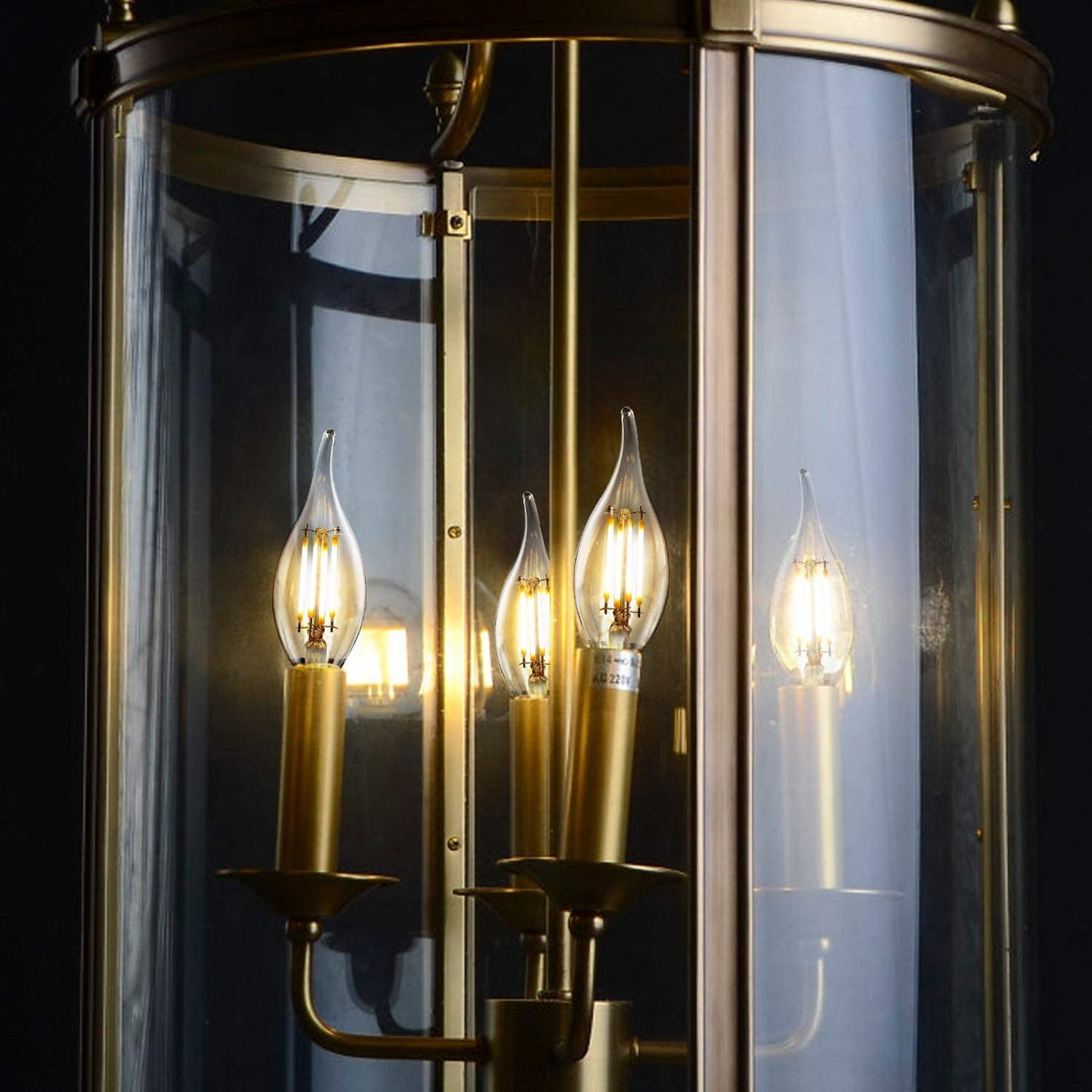 ZMH 6 er pack LED E14 Gl¨¹hbirne Leuchtmittel: Lampe Warmwei? kerze Birne 4W 2700K Filament Retro Edison Gl¨¹hlampe Vintage Light Bulb Glas Energiesparlampe - Nicht Dimmbar