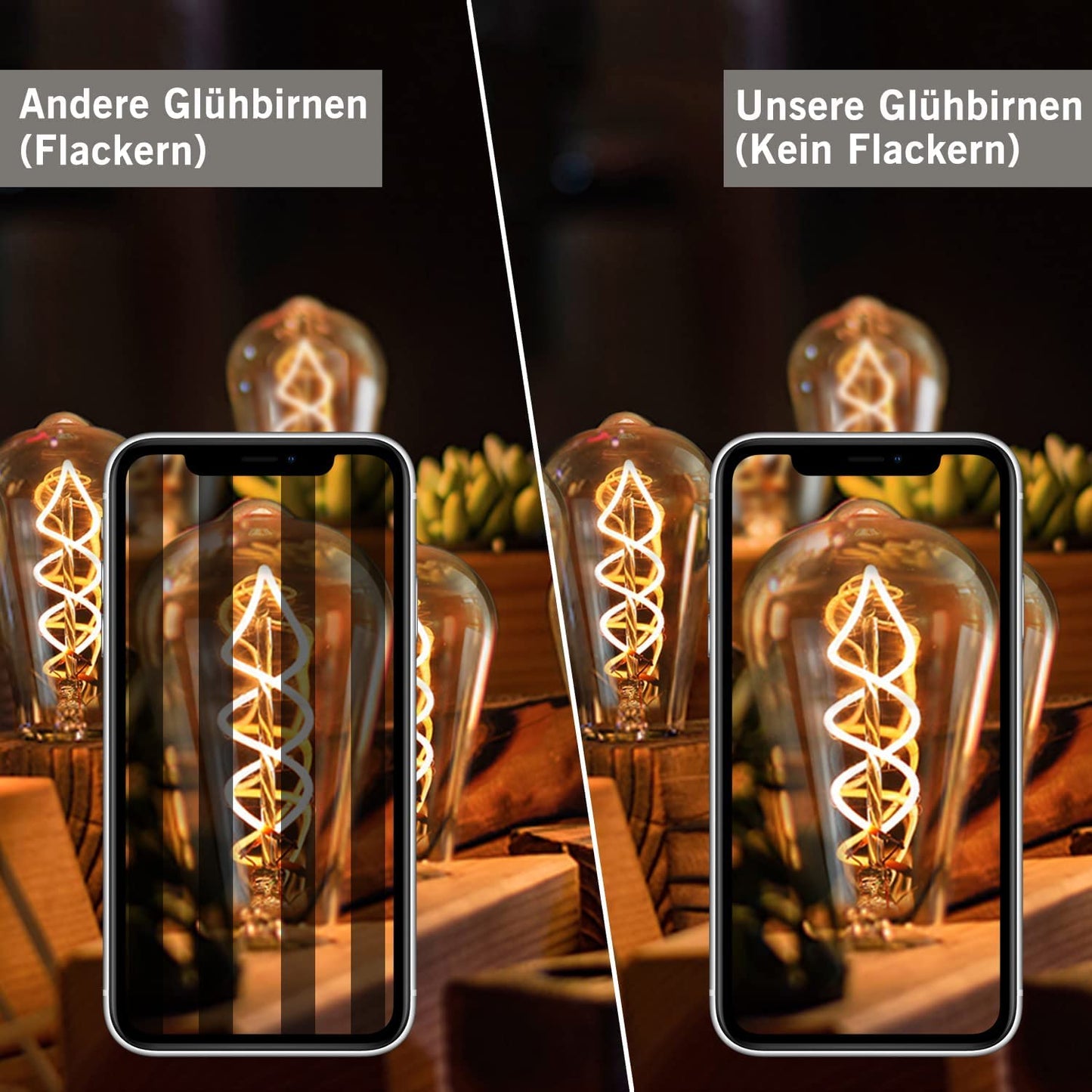 ZMH 1X Edison Gl¨¹hbirne E27 LED Vintage - Retro Dekorative Leuchtmittel 4W - ST64 LED Spiral Filament Lampen 2200K Warmweiss Licht Antike Glas Gl¨¹hlampe f¨¹r Haus Caf¨¦ Bar Restaurant