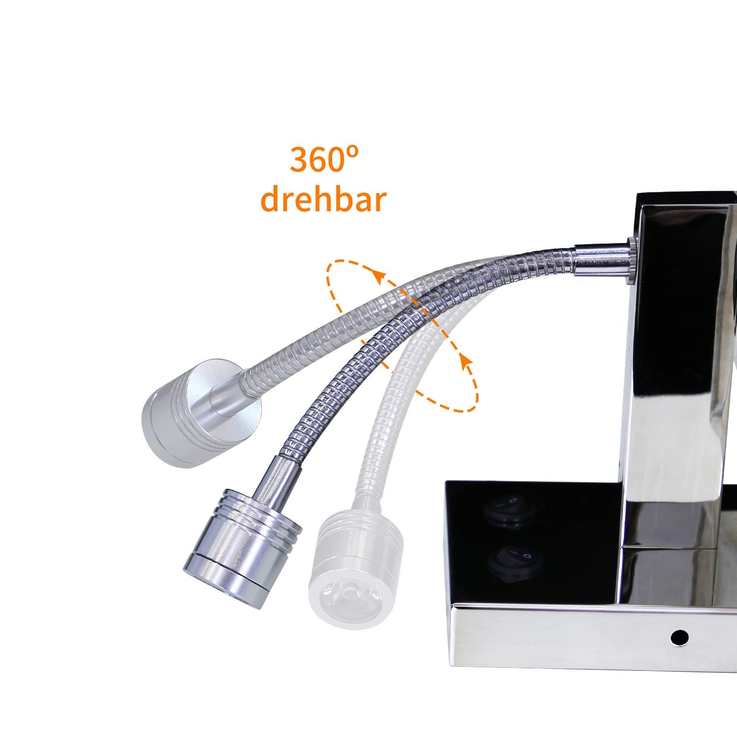 ZMH Wandleuchte Innen Wandlampe Schlafzimmer - Leselampe Bett E27 Bettlampe Wohnzimmer Modern Schlafzimmerlampe Stoffschirm Schwenkbar Nachttischlampe Wand f¨¹r Flur Hotel (ohne Leuchtmittel)