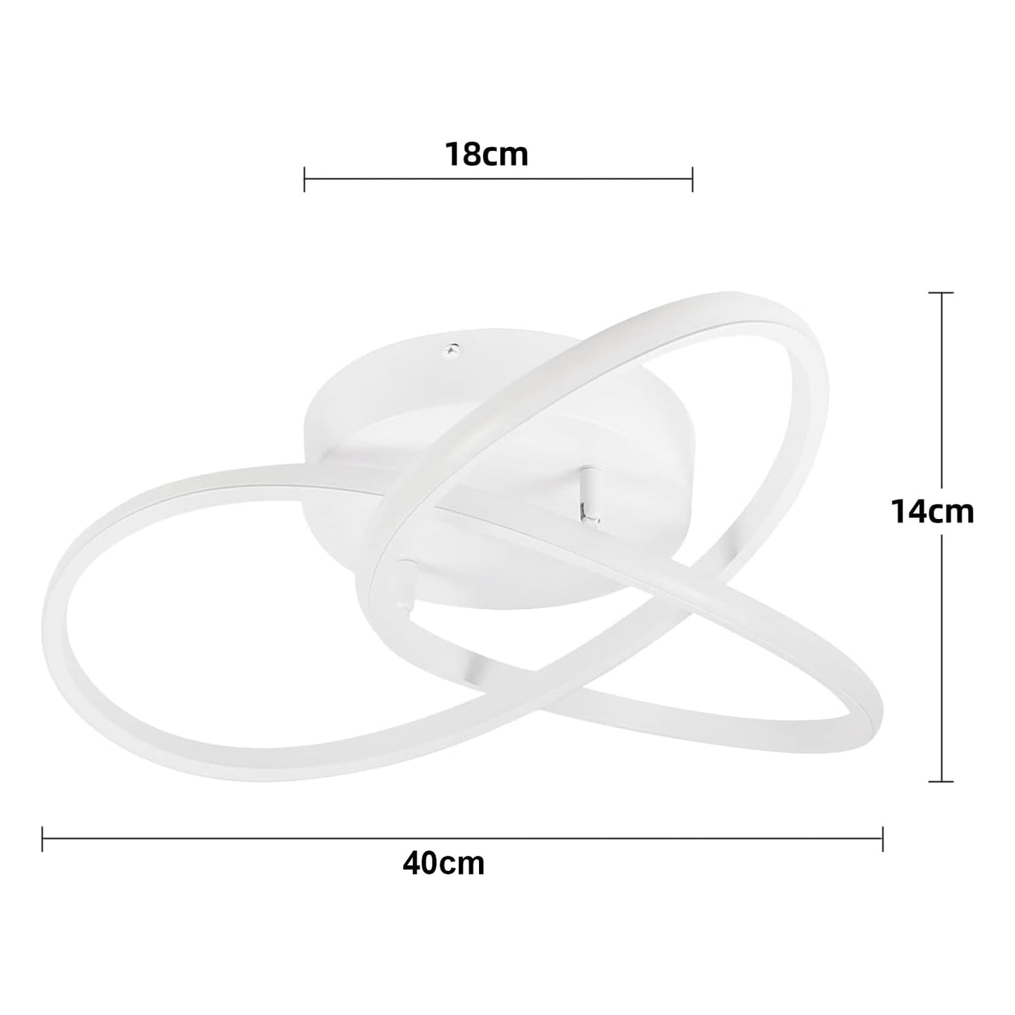 ZMH LED Deckenlampe Dimmbar Deckenleuchte - 33W Schlafzimmerlampe Modern mit Fernbedienung Wohnzimmerlampe Weiss - 40CM Geometrie Design Lampe f¨¹r Wohnzimmer Schlafzimmer K¨¹che Flur Studio