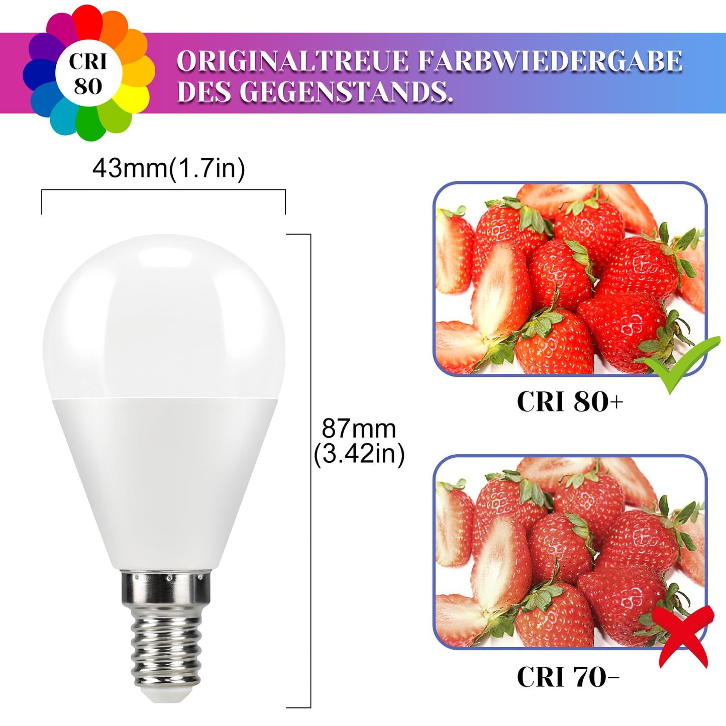 ZMH E14 LED Lampe RGB Gl¨¹hbirne: 4er Pack Leuchtmittel dimmbare Edison Gl¨¹hlampe mit Fernbedienung 3000K Warmwei? 4W Farbwechsel 16 Farbe 4 Dynamic Modes Farbige Birne Deko f¨¹r Party Bar KTV