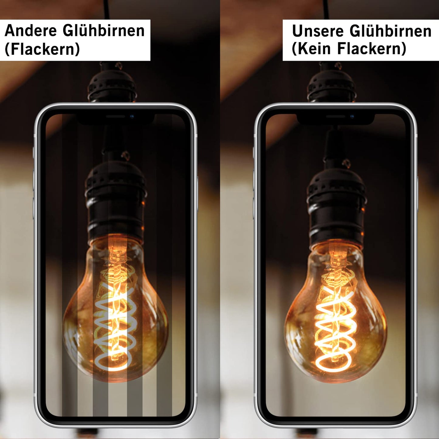 ZMH 6x Edison Vintage Gl¨¹hbirne E27 4W LED Retro Edison Gl¨¹hlampe LED Dekorative Filament Lampen A60 Warmwei? Antike Bulb Ideal f¨¹r Nostalgie und Retro Beleuchtung im Haus Caf¨¦ nicht dimmbar