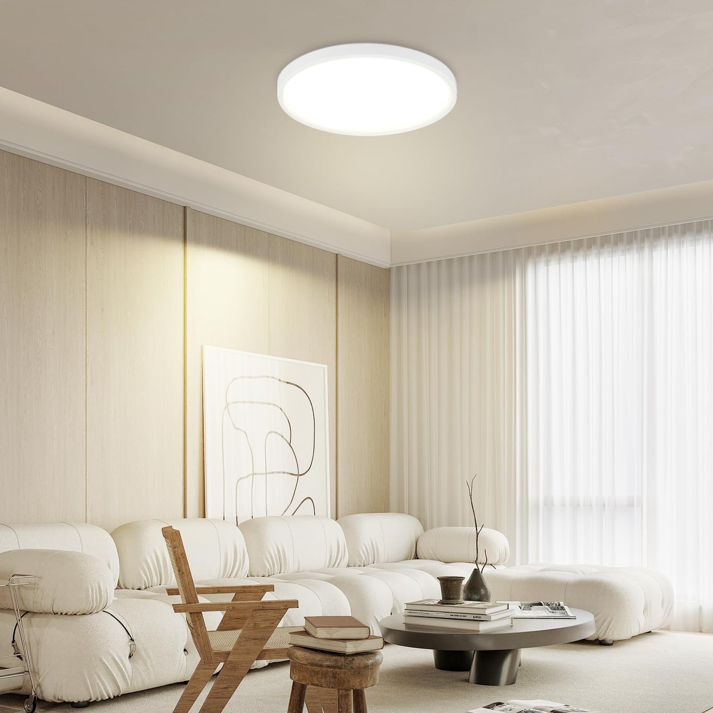 ZMH Deckenlampe LED Deckenleuchte Schlafzimmer - Schlafzimmerlampe Flach ?30CM Badezimmerlampe Rund K¨¹chenlampe Wei? Flurlampe Decke 24W Badezimmer Deckenbeleuchtung 4000K f¨¹r Bad K¨¹che Flur