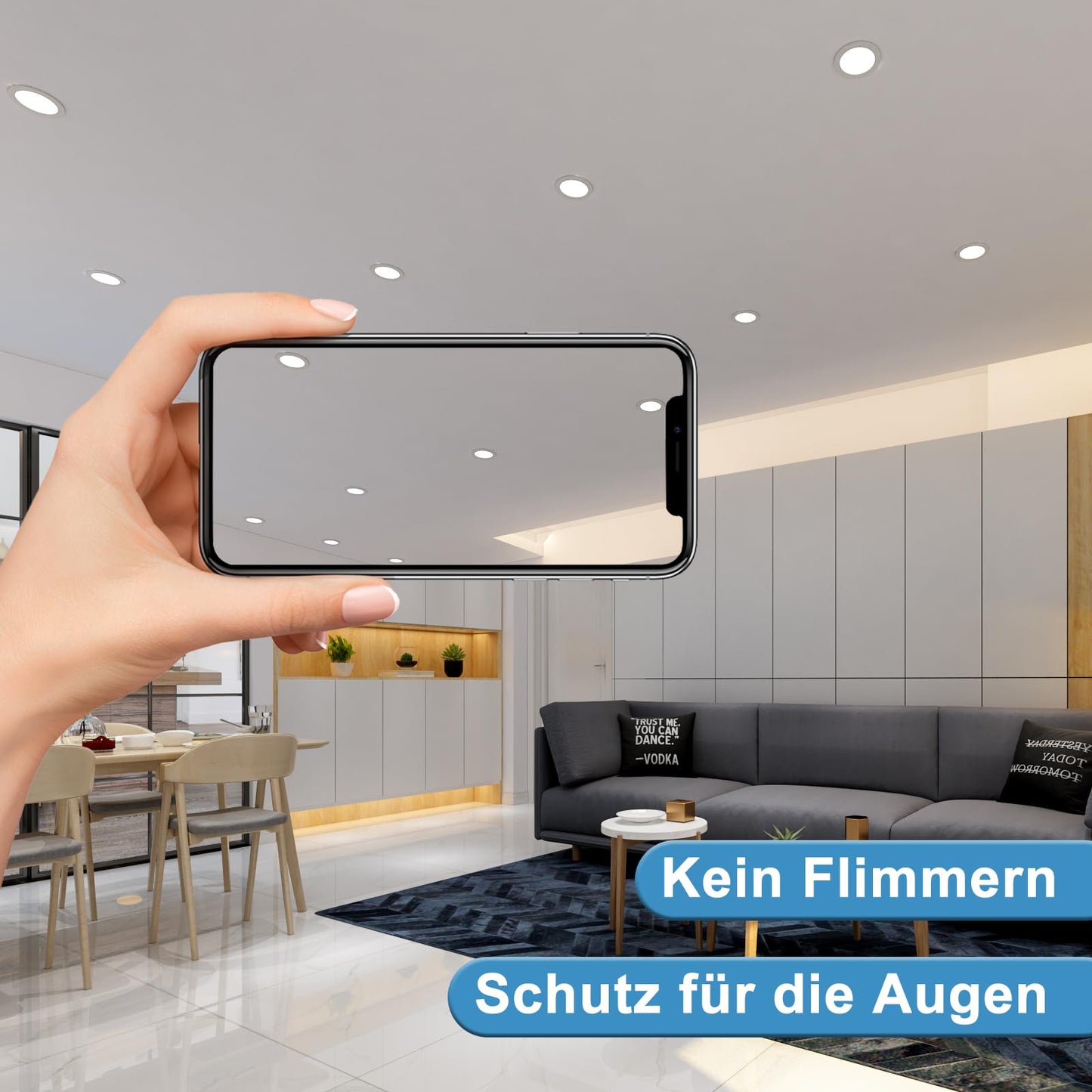 ZMH GU10 LED Kaltweiss 6W Leuchtmittel Lampe Ersetzt 60W Gl¨¹hbirne 5000K Energiesparlampe Abstrahlwinkel 110¡ã Spot Nicht Dimmbar Reflektor Birne Gl¨¹hlampen Strahler Spot LED GU10 10 pack