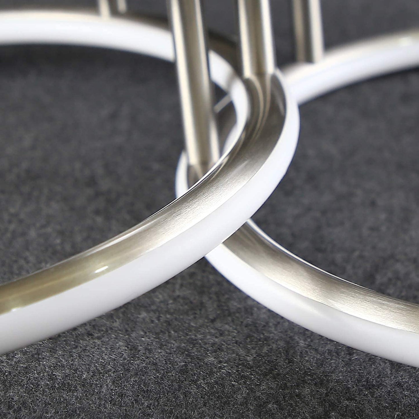 ZMH LED Deckenlampe Deckenleuchte Wohnzimmer-Modern Ringe Design Warmwei? Licht 3000K Schlafzimmerlampe 41W 3 Flammig aus Eisen und Aluminium B¨¹rolampe K¨¹chenlampe Flurlampe