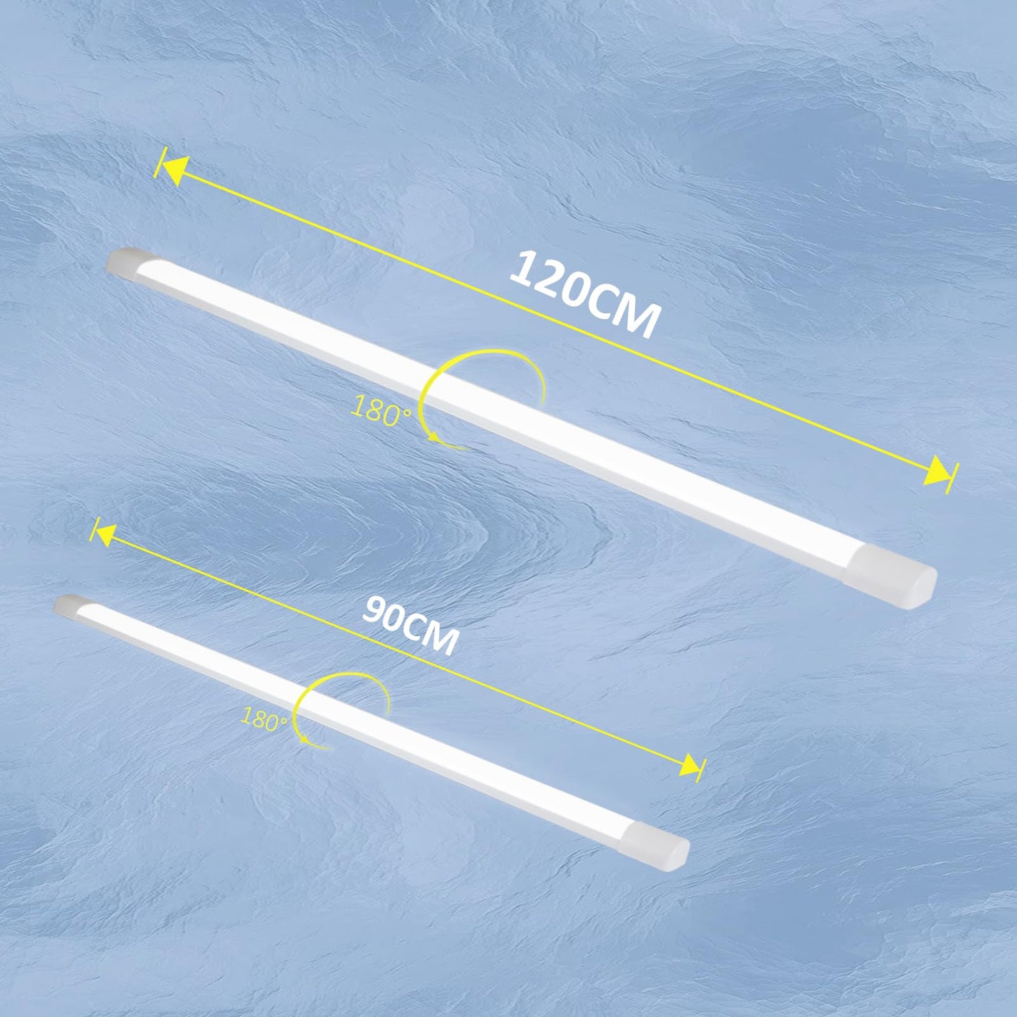 ZMH LED Deckenlampe 90CM Deckenleuchte - 24W Leiste Flach K¨¹chenlampe Feuchtramleuchte R?hre Werkstattlampe 4000K Neturalwei? Kellerlampe 180¡ã Abstrahlwinkel f¨¹r Keller K¨¹che B¨¹ro Garage Warenhaus