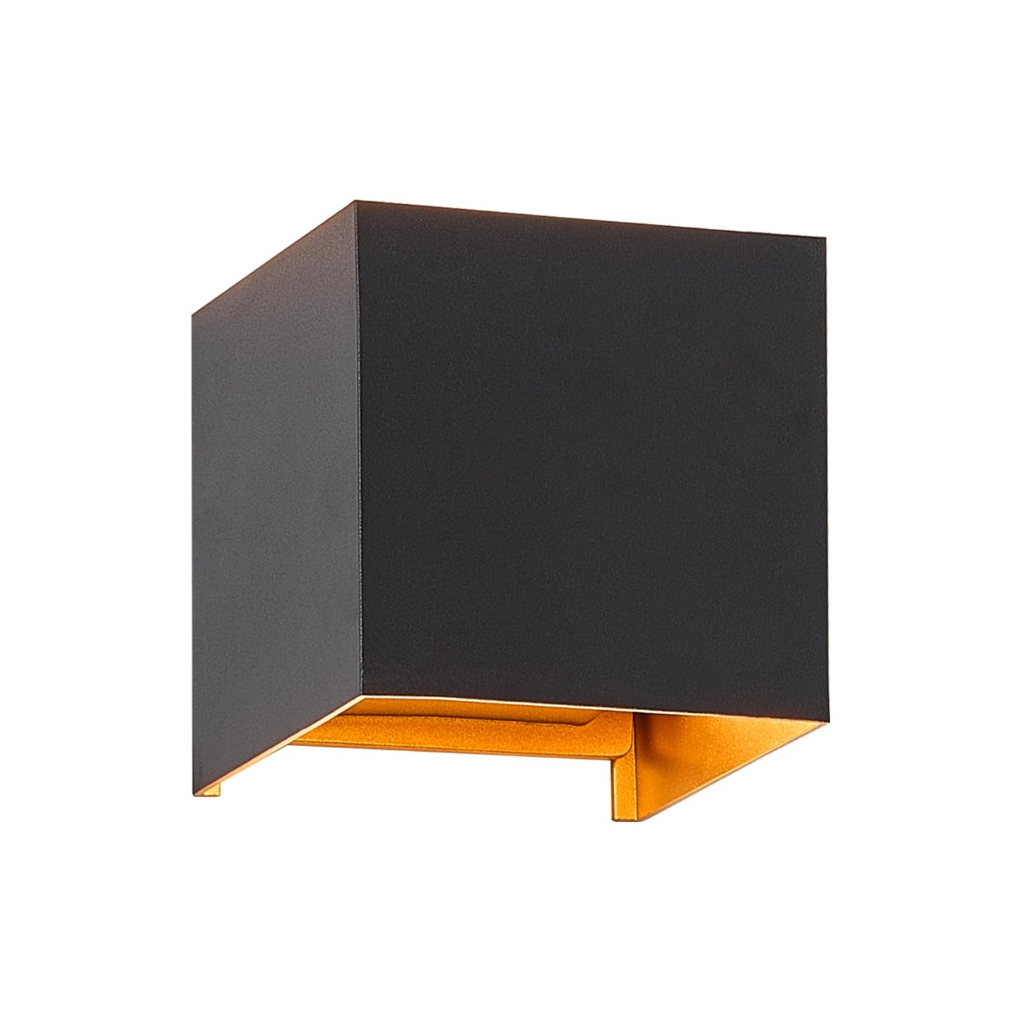 ZMH LED Wandleuchte Innen Wandlampe - Aussenlampe Schwarz Gold Wandbeleuchtung Aussen Au?enwandleuchte Up Down IP65 Wandstrahler 3000K Warmwei? Au?enlampe G9 f¨¹r Hauswand Treppenhaus Flur Garten