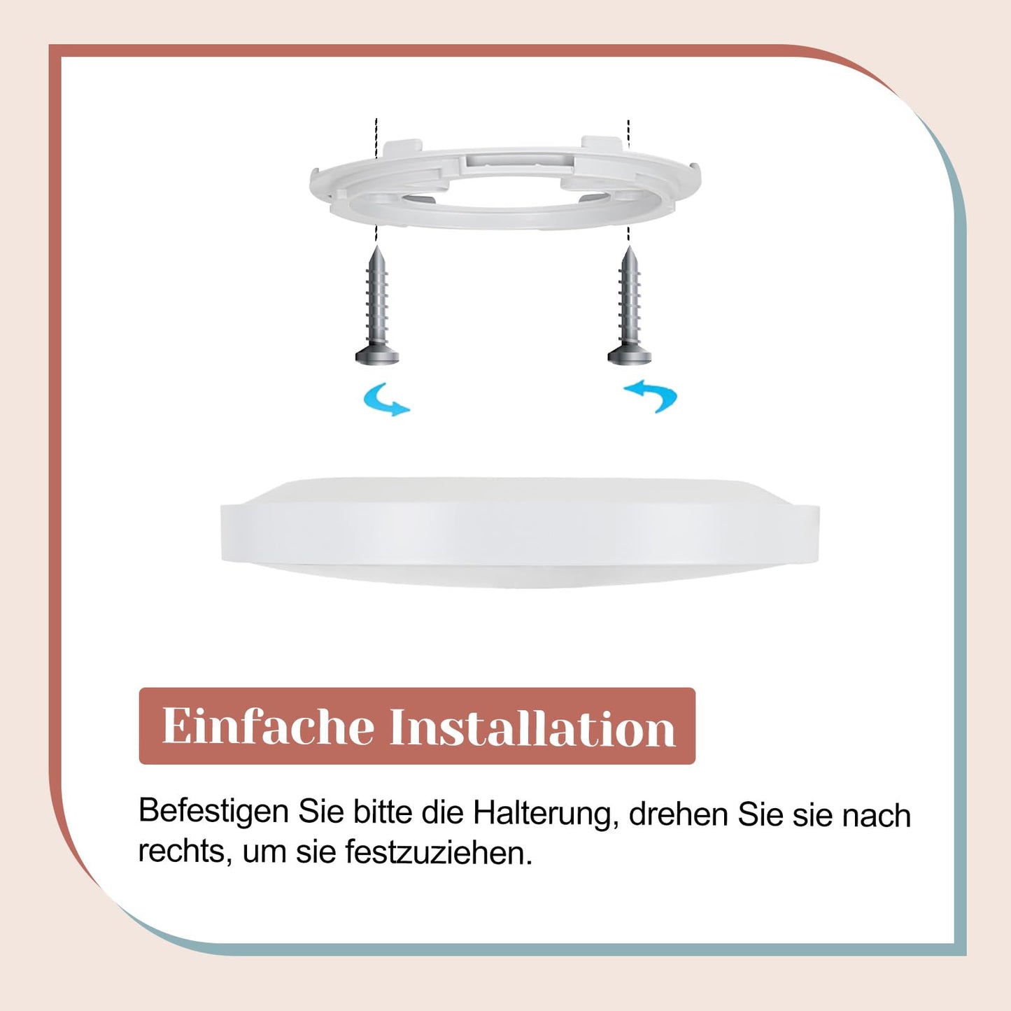ZMH Deckenlampe LED Deckenleuchte Flach - Badezimmerlampe K¨¹chenlampe12W IP44 Flurlampe Kellerlampe ?21cm Rund Schlafzimmerlampe Warmwei? Wohnzimmer Schlafzimmer Flur B¨¹ro K¨¹che Bad