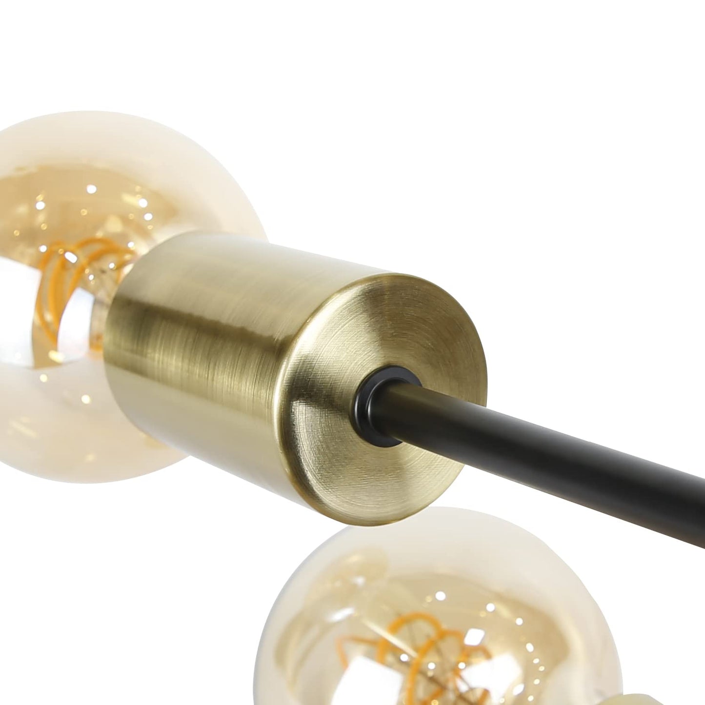 ZMH Deckenleuchte H?ngend 3 Flammig Deckenstrahler I Vintage Deckenlampe E27 Schwarz-Gold mit 3 Spots Kronleuchter Industrial Modern Deckenspots f¨¹r Esszimmer K¨¹che Flur Wohnzimmer Bar Restaurant