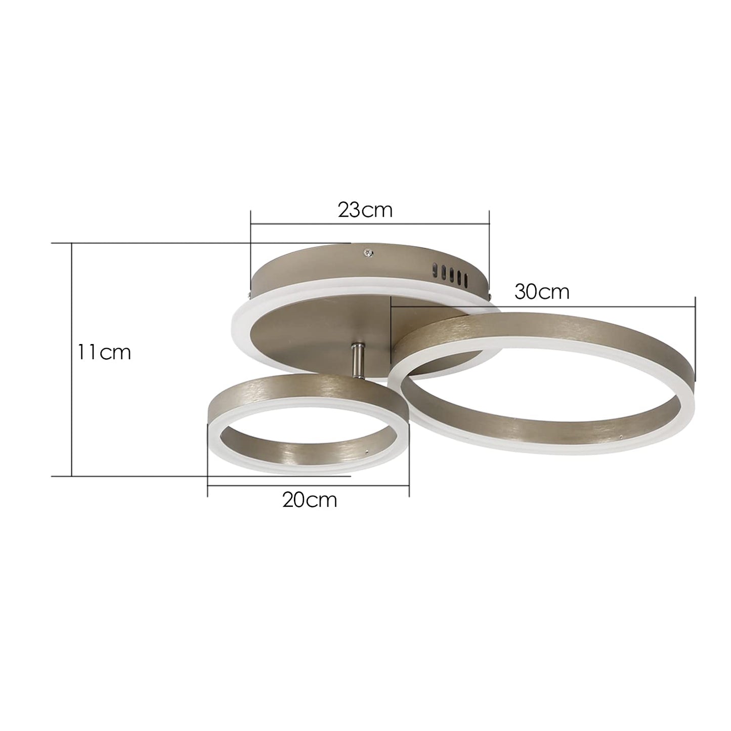 ZMH Led Deckenleuchte dimmbar Deckenlampe - Ring Design Wohnzimmerlampe mit Fernbedienung Schlafzimmerlampe Modern 46W Deckenbeleuchtung f¨¹r Wohnzimmer Schlafzimmer K¨¹che Esszimmer B¨¹ro