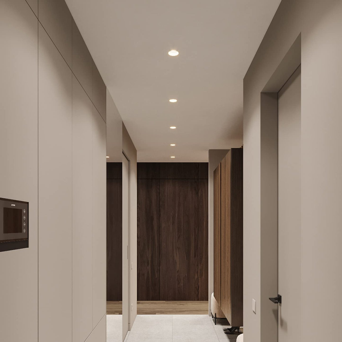 ZMH 6ER Einbaustrahler GU10 Einbaurahmen - GU10 Fassungen 230V Einbauleuchte Rahmen Einbauspots mit Sockel 50mm aus Aluminium Schwenkbar 30¡ã Spot f¨¹r LED Leuchtmittel Halogen