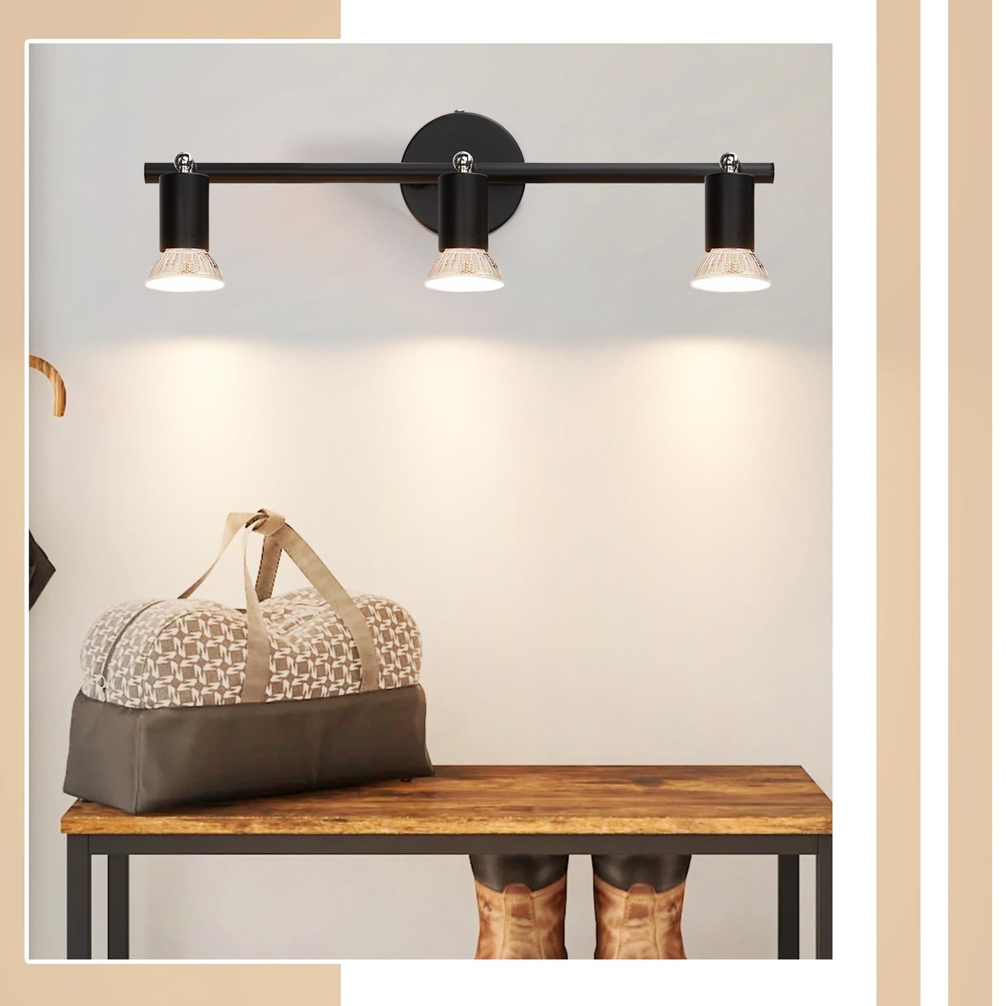ZMH Deckenstrahler Schwarz 3 Flammig Deckenleuchte - 2ER Deckenspots Schwenkbar GU10 330¡ã Drehbar Deckenlampe Modern Metall Spot Decke Wohnzimmer Schlafzimmer Flur