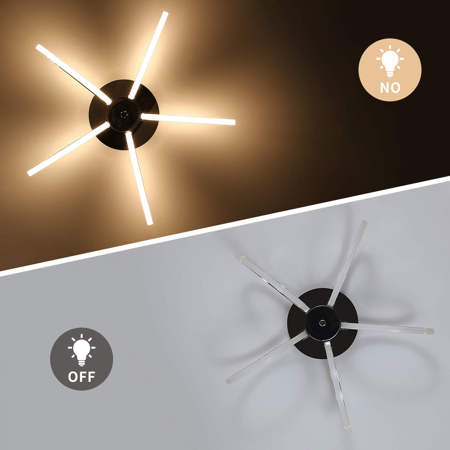 ZMH Deckenlampe LED Deckenleuchte Wohnzimmer: Modern 37W Wohnzimmerlampe ?Chrom 5 Ringe Schlafzimmerlampe Design 3000K Warmwei? Deckenbeleuchtung Metall Schlafzimmer Arbeitszimmer B¨¹ro Kinderzimmer