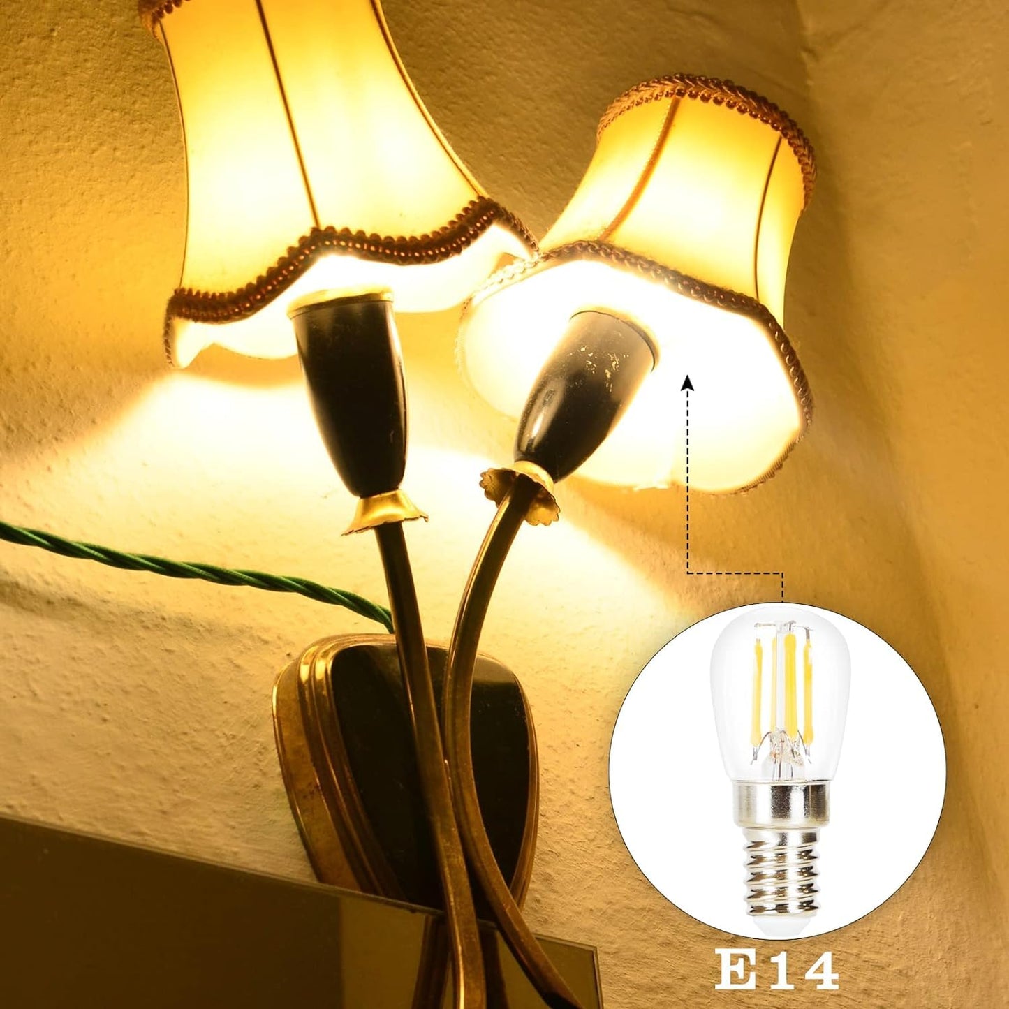 ZMH 10¡Á LED E14 Gl¨¹hbirne: ST25 Warmweiss Lampe Vintage Leuchtmittel 4W 2700K Edison Gl¨¹hlampe Retro Filament Birnen Bulb Energiesparlampe f¨¹r Haus Caf¨¦ Bar nicht Dimmbar