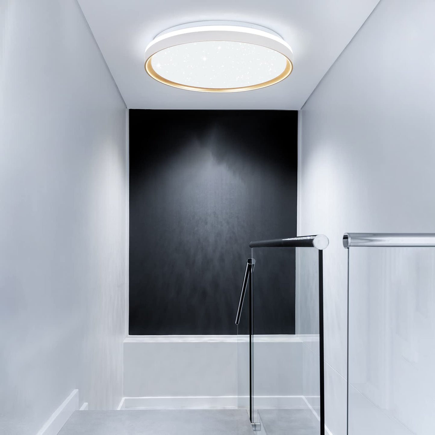 ZMH Deckenlampe LED Deckenleuchte Dimmbar - 21W Rund Wohnzimmer Deckenbeleuchtung ?40cm Modern Sternenhimmel Schlafzimmerlampe mit Fernbedienung Wohnzimmerlampe f¨¹r Schlafzimmer K¨¹che Flur B¨¹ro