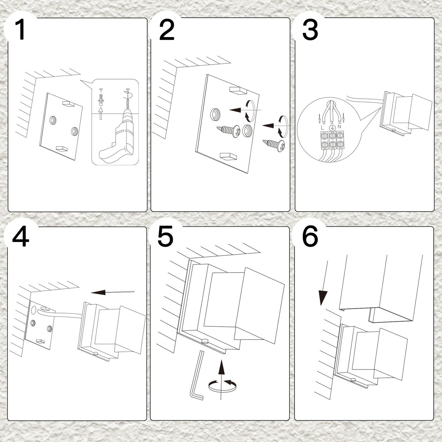ZMH LED Wandleuchte Aussen Wandlampe innen - 2 St¨¹ck Au?enwandleuchten Grau 5W IP65 Wasserdicht Au?enlampe Wand Aussen Wandbeleuchtung Au?enleuchte Wandstrahler f¨¹r Treppenhaus Hauswand Flur