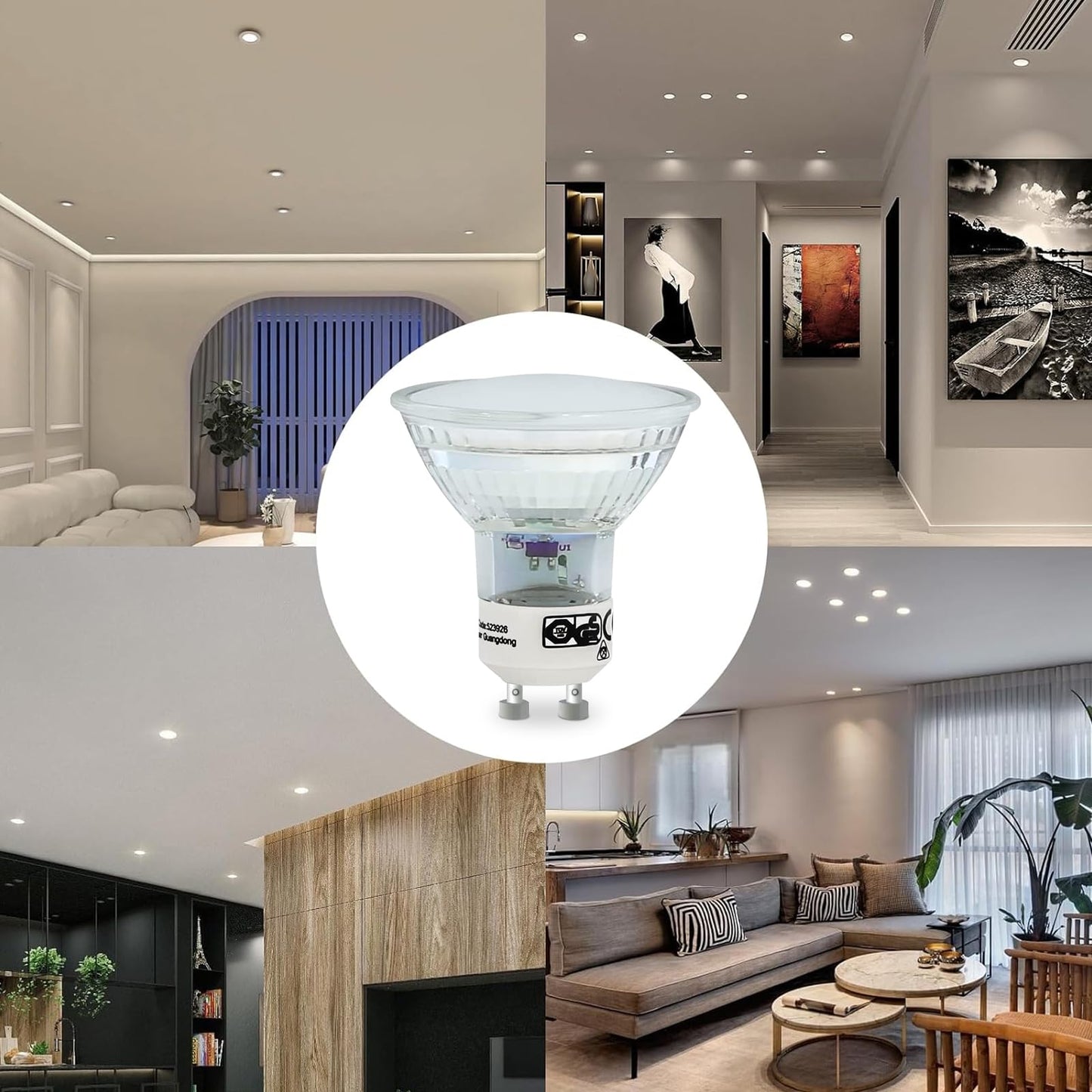 ZMH GU10 LED Warmweiss 5W Leuchtmittel Lampe Ersetzt 50W Gl¨¹hbirne 3000K Energiesparlampe Abstrahlwinkel 110¡ã Spot Nicht Dimmbar Reflektor Birne Gl¨¹hlampen Strahler Spot LED GU10 6 pack