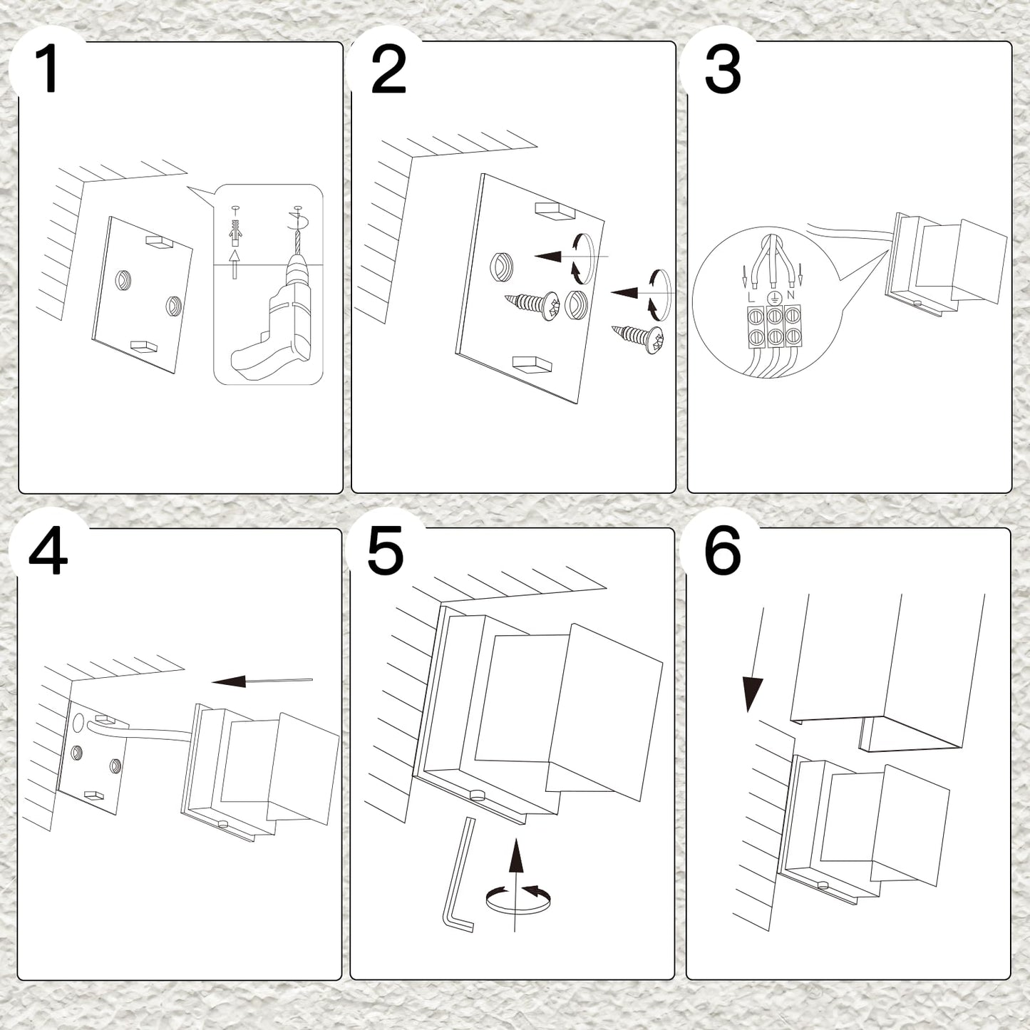 ZMH LED Wandleuchte Aussen Wandlampe innen - 4 St¨¹ck Au?enwandleuchten Up Down Leuchte Aussen 5 W IP65 Wasserdicht Au?enlampe Wand Wandbeleuchtung Grau Au?enleuchte Wandstrahler f¨¹r Hauswa