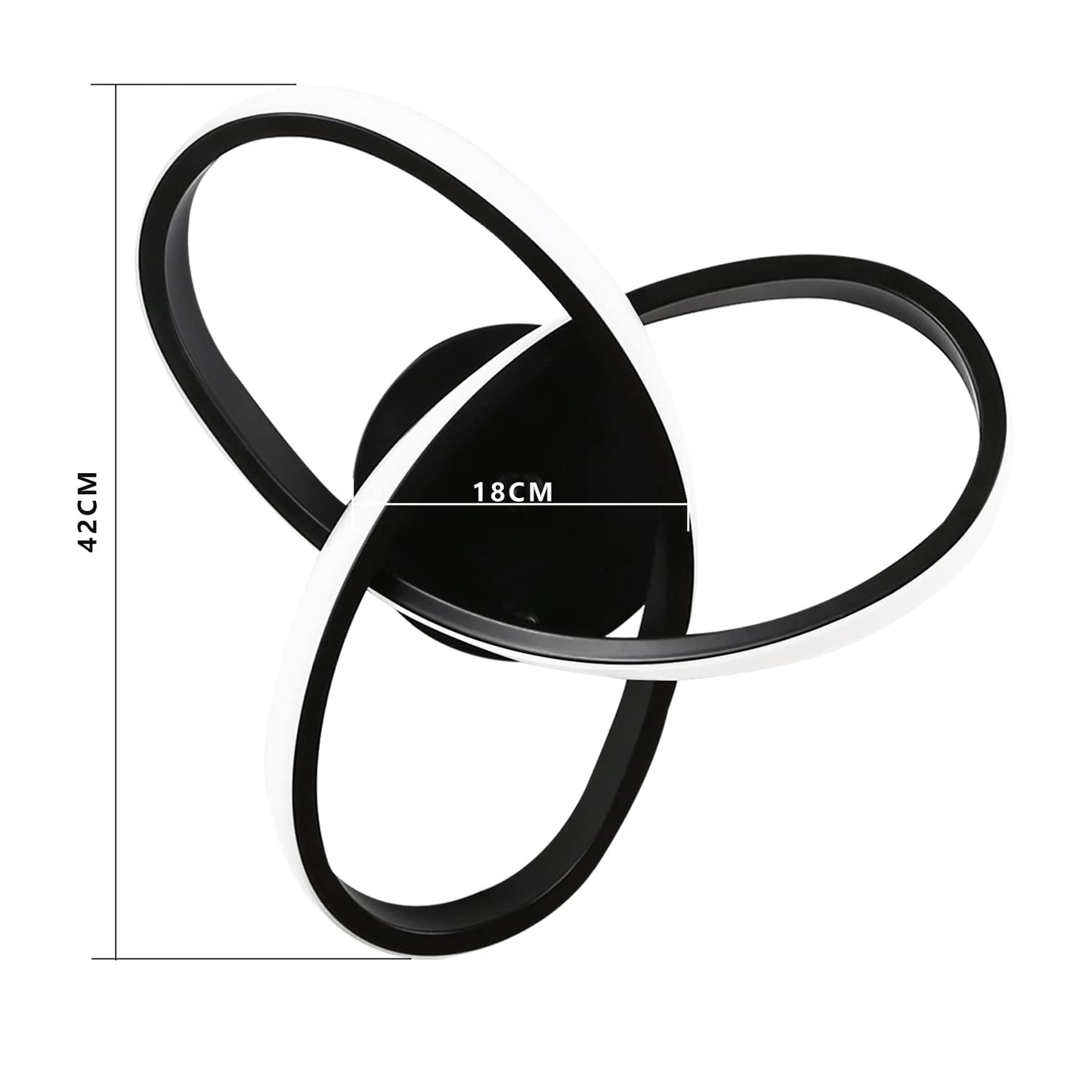 ZMH LED Deckenleuchte Dimmbar Deckenlampe - 33W Wohnzimmerlampe Schwarz mit Fernbedienung Modern Schlafzimmerlampe - 40CM Geometrie Design Lampe f¨¹r Wohnzimmer Schlafzimmer K¨¹che Flur Studio