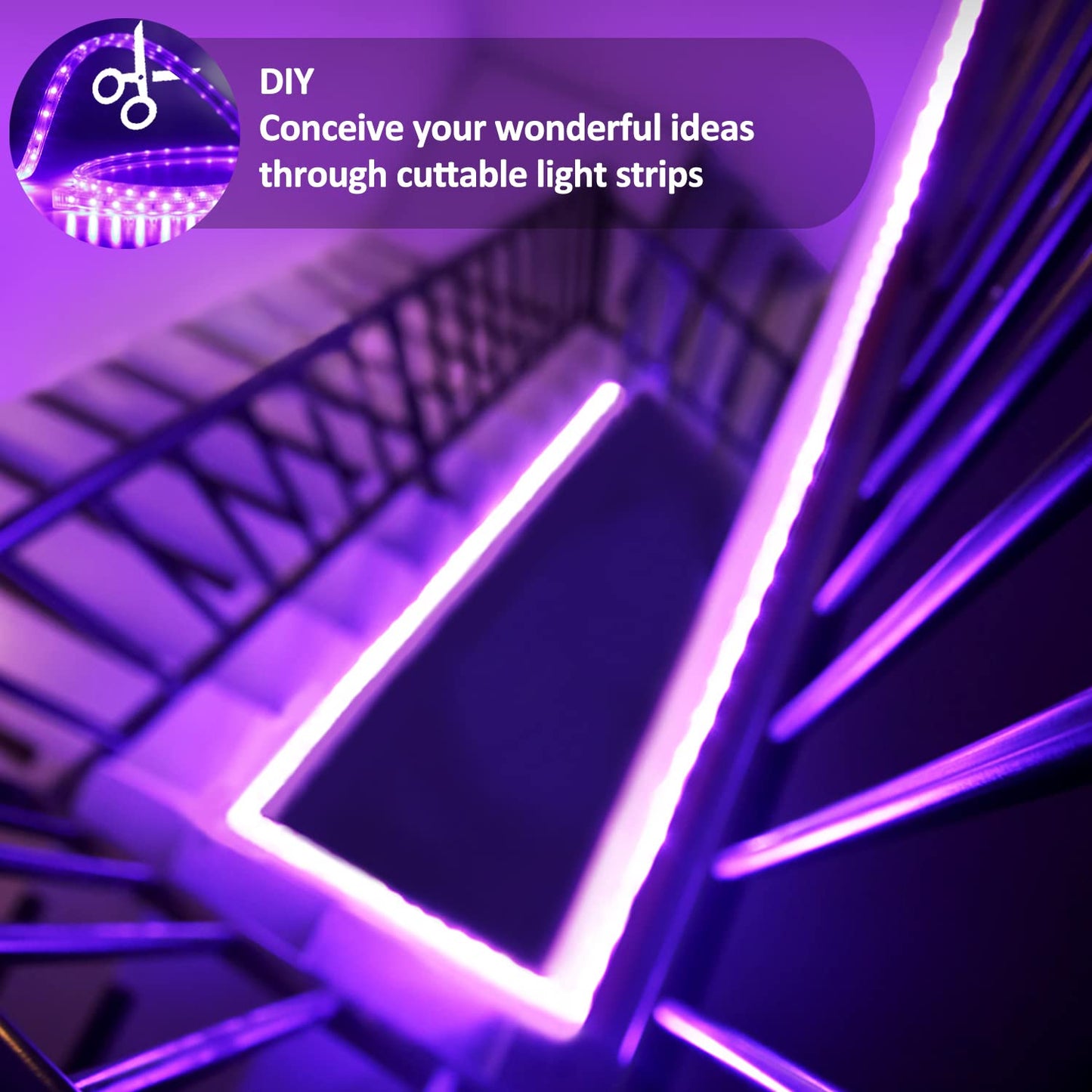ZMH LED Strip 20m led Streifen - Lichtband Smart led lichterkette mit Fernbedienung APP - RGB 16 Mio. Farbwechsel sync mit musik LED Beleuchtung f¨¹r Schlafzimmer Party Schrankdek TV Deko