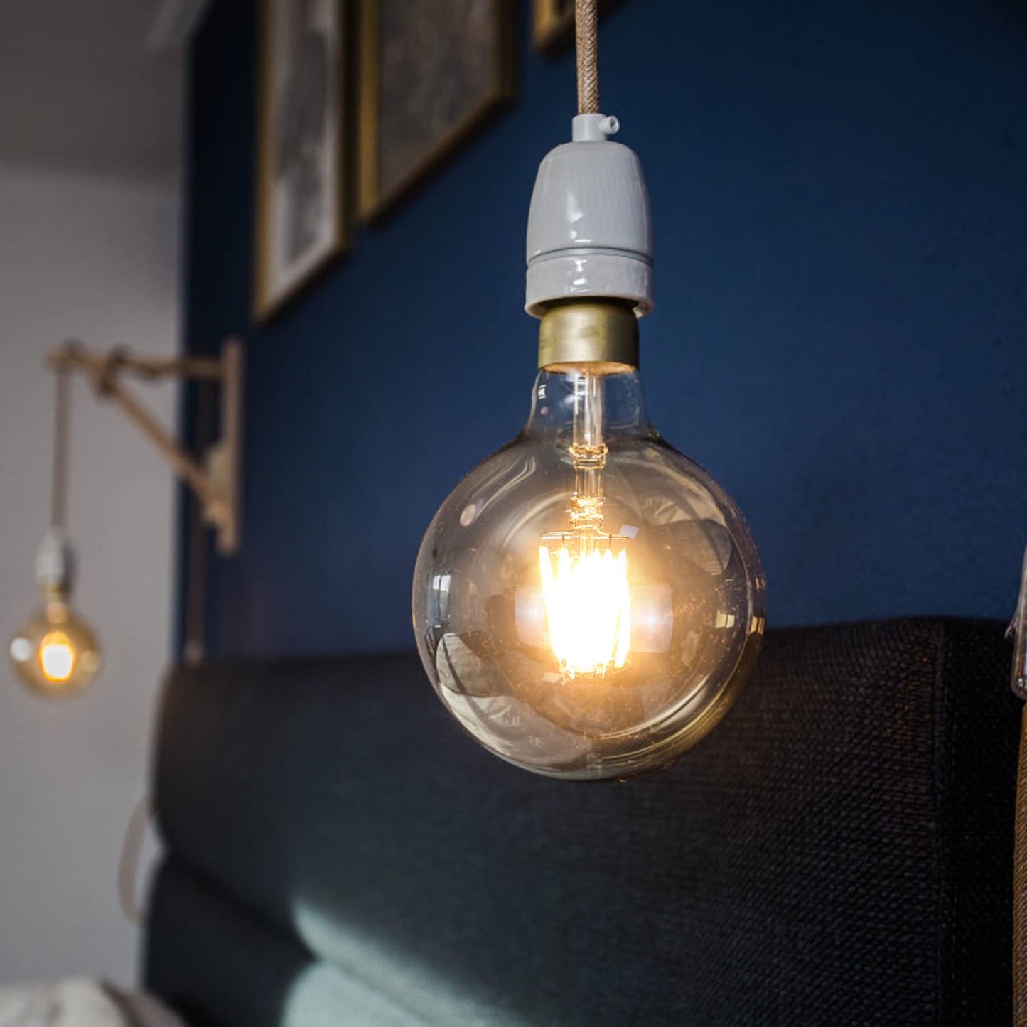 ZMH 6 St¨¹ck LED Gl¨¹hbirne E27 Vintage Lampe - G80 Warmweiss Filament Leuchtmittel 2700K 4W Edison Retro Gl¨¹hlampe Warmwei? Birne Glas Antike Energiesparlampe f¨¹r Hotel Haus Caf¨¦ Bar