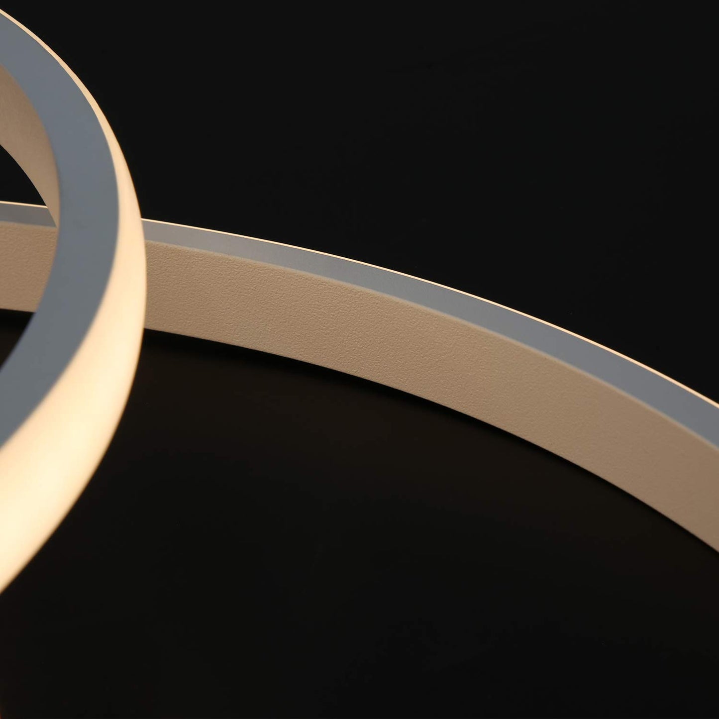 ZMH Deckenleuchte LED Deckenlampe Modern Wohnzimmerlampe Wei? Dimmbar mit Fernbedienung Schlafzimmerlampe 77W Ring Metall Design f¨¹r Esszimmer Schlafzimmer Wohnzimmer B¨¹ro Flur