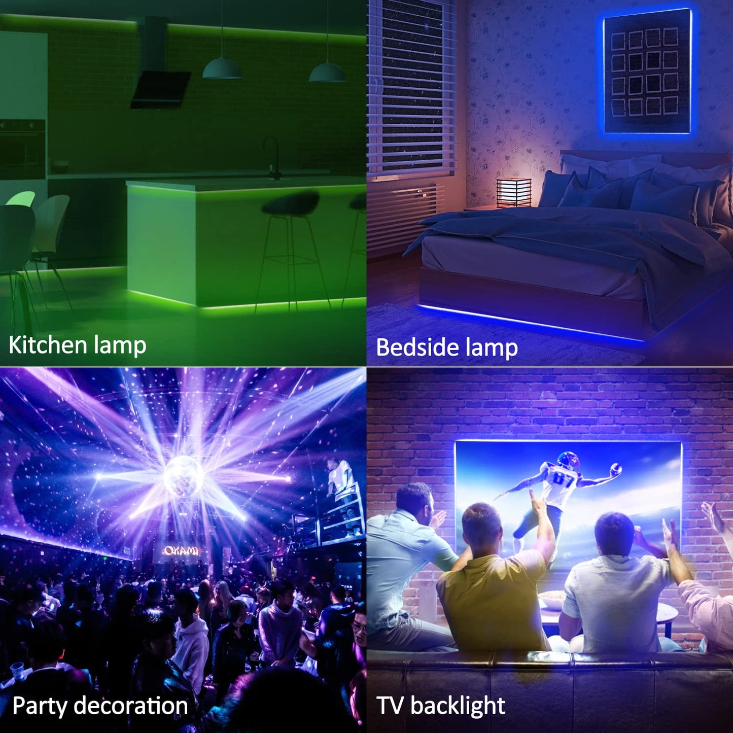 ZMH LED Strip 20m led Streifen - Lichtband Smart led lichterkette mit Fernbedienung APP - RGB 16 Mio. Farbwechsel sync mit musik LED Beleuchtung f¨¹r Schlafzimmer Party Schrankdek TV Deko