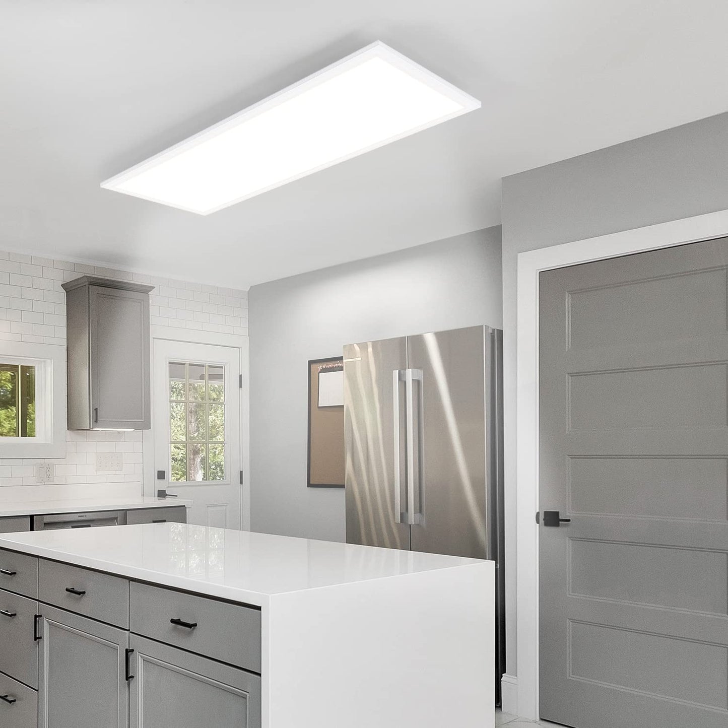 ZMH LED Panel Deckenleuchte Dimmbar - Flach Deckenlampe Wohnzimmer mit Fernbedienung 80x30CM Schlafzimmerlampe 39W K¨¹chenlampe Deckenpanel Modern Wei? B¨¹roleuchte f¨¹r Flur B¨¹ro K¨¹che Schlafzimmer