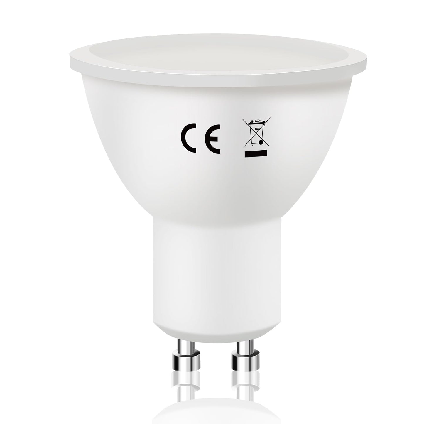 ZMH GU10 LED Kaltweiss 6W Leuchtmittel Lampe Ersetzt 60W Gl¨¹hbirne 5000K Energiesparlampe Abstrahlwinkel 110¡ã Spot Nicht Dimmbar Reflektor Birne Gl¨¹hlampen Strahler Spot LED GU10 10 pack