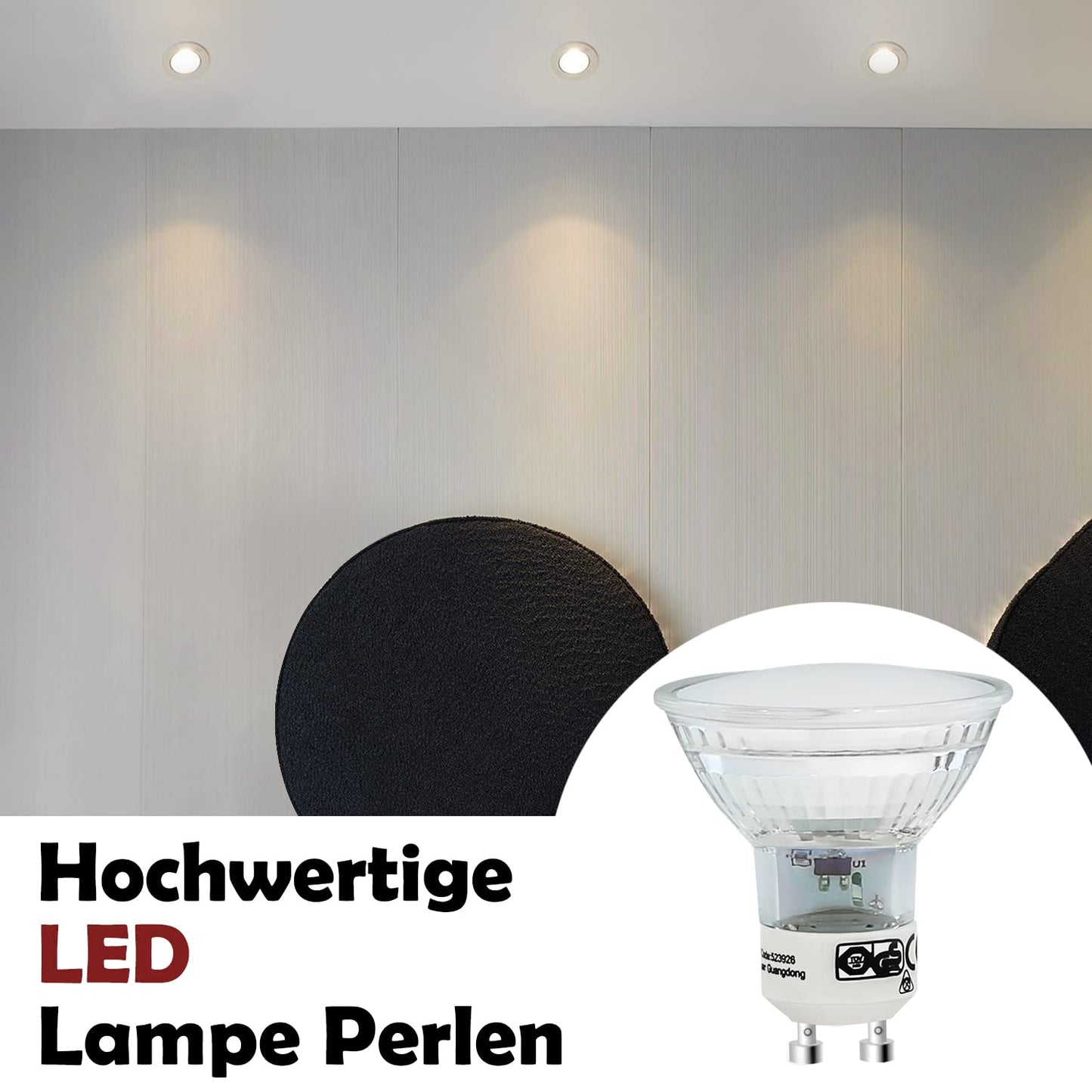 ZMH 10ER GU10 LED Leuchtmittel Warmwei? Lampe 3W 240LM Gl¨¹hlampe PAR16 Gl¨¹hbirne Einbaustrahler Abstrahlwinkel 120 ¡ã 3000K K¨¹chenlampe f¨¹r Deckenstrahler Deckenspot Wandspot Wohnzimmer