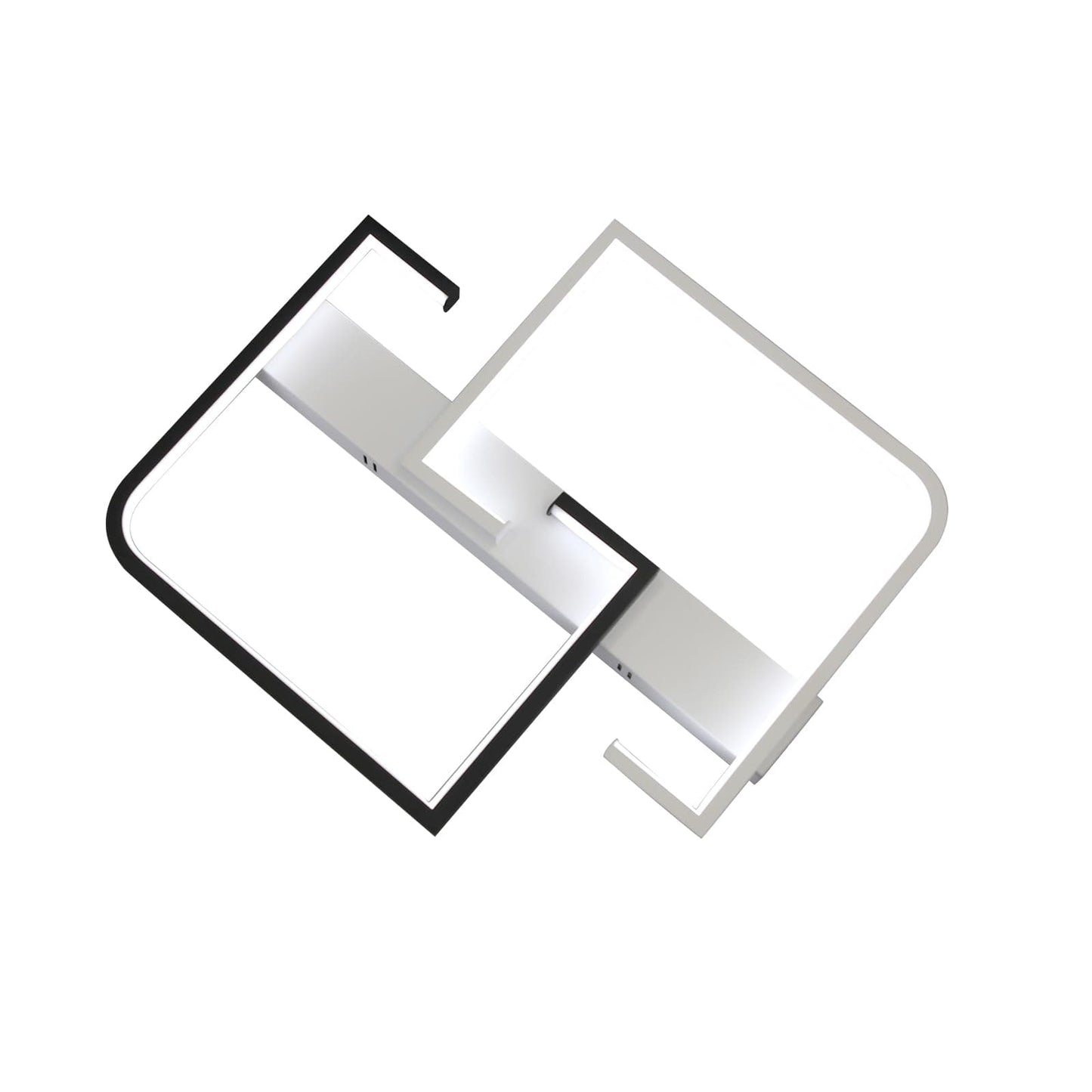 ZMH Deckenleuchte LED Deckenlampe dimmbar Moderne Wohnzimmerlampe Schwarze und Wei?e 35W aus Aluminium f¨¹r Schlafzimmer K¨¹che Wohnzimmer Arbeitszimmer Flur Balkon mit Fernbedienung farbwechsel