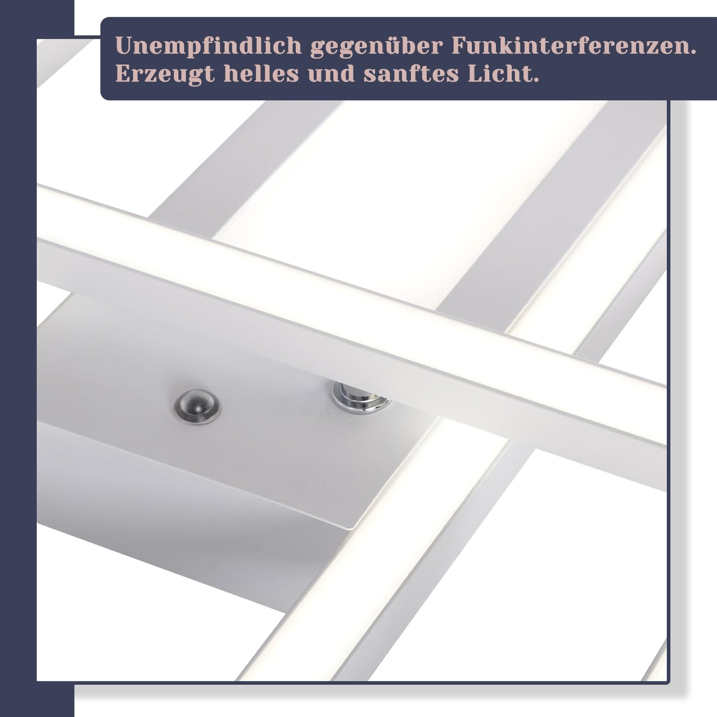 ZMH Deckenlampe LED Deckenleuchte Dimmbar - 50W Wohnzimmerlampe Wei? mit Fernbedienung Modern Design Schlafzimmerlampe Wohnzimmer Schlafzimmer Deckenbeleuchtung Geometrisch f¨¹r K¨¹che Flur