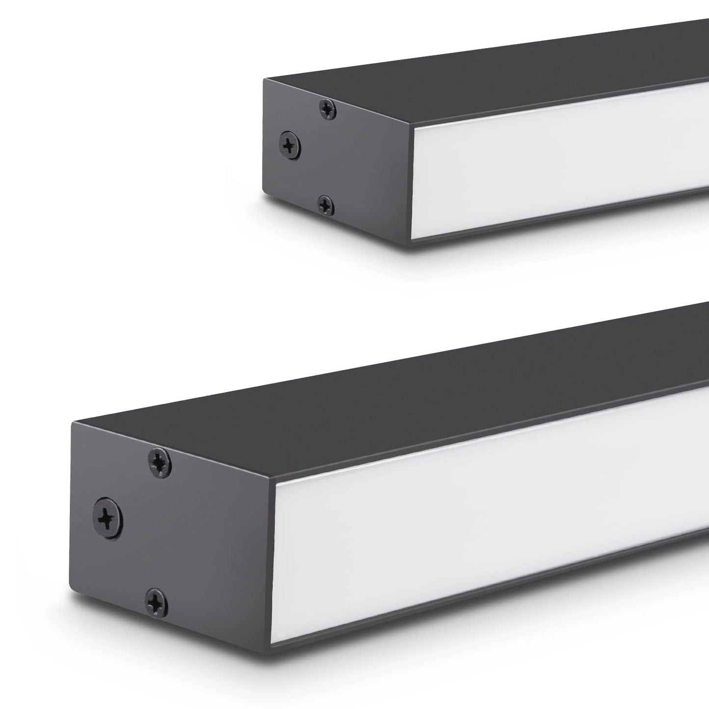 ZMH Deckenlampe LED Deckenleuchte Dimmbar - 25W Wohnzimmer Schwarz Modern B¨¹ro Deckenbeleuchtung 80CM Lang Wohnzimmerlampe Panel mit Fernbedienung B¨¹rolampe Decke f¨¹r K¨¹che Flur Schlafzimmer