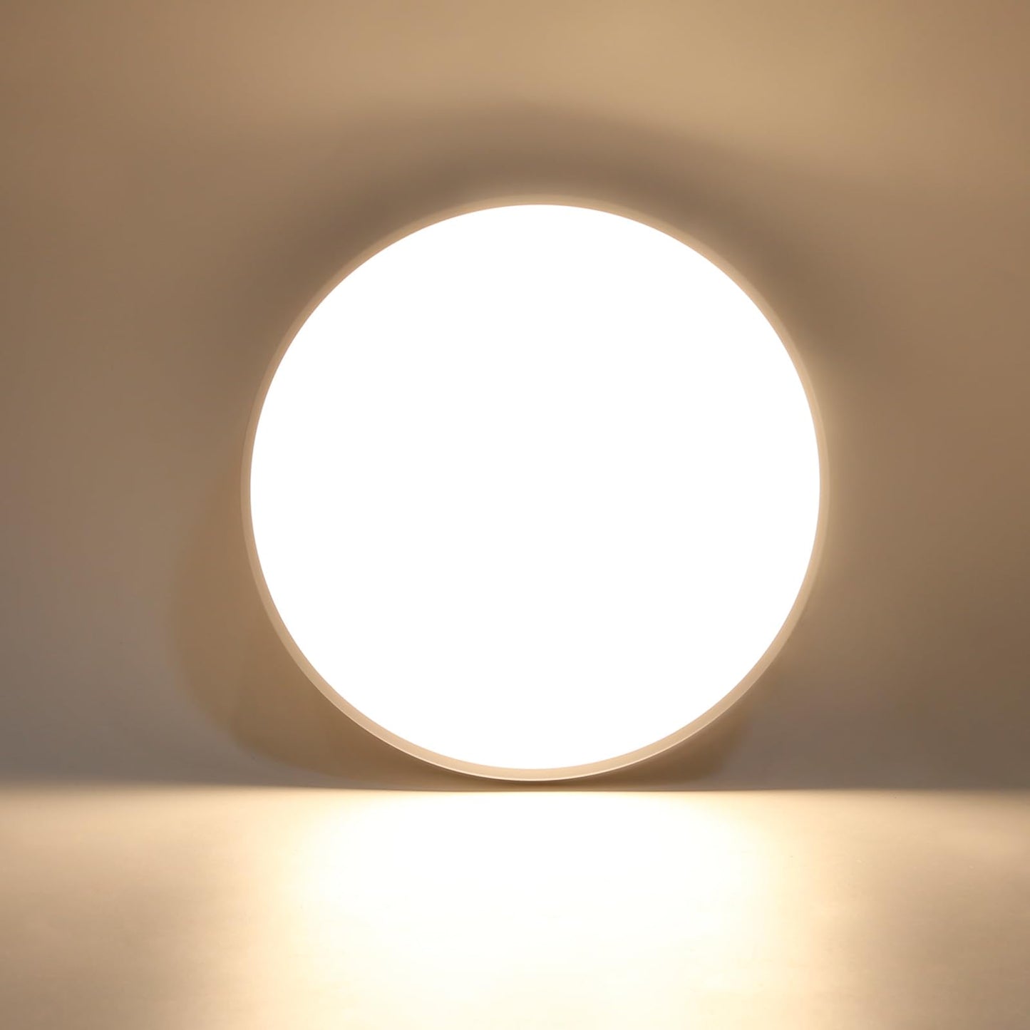 ZMH Deckenlampe LED Deckenleuchte Flach - 2ER Schlafzimmerlampe ?28cm Badezimmerlampe Rund 17W Schlafzimmer Badezimmer Deckenbeleuchtung Flurlampe 3000K Badlampe IP44 K¨¹chenlampe f¨¹r K¨¹che Flur