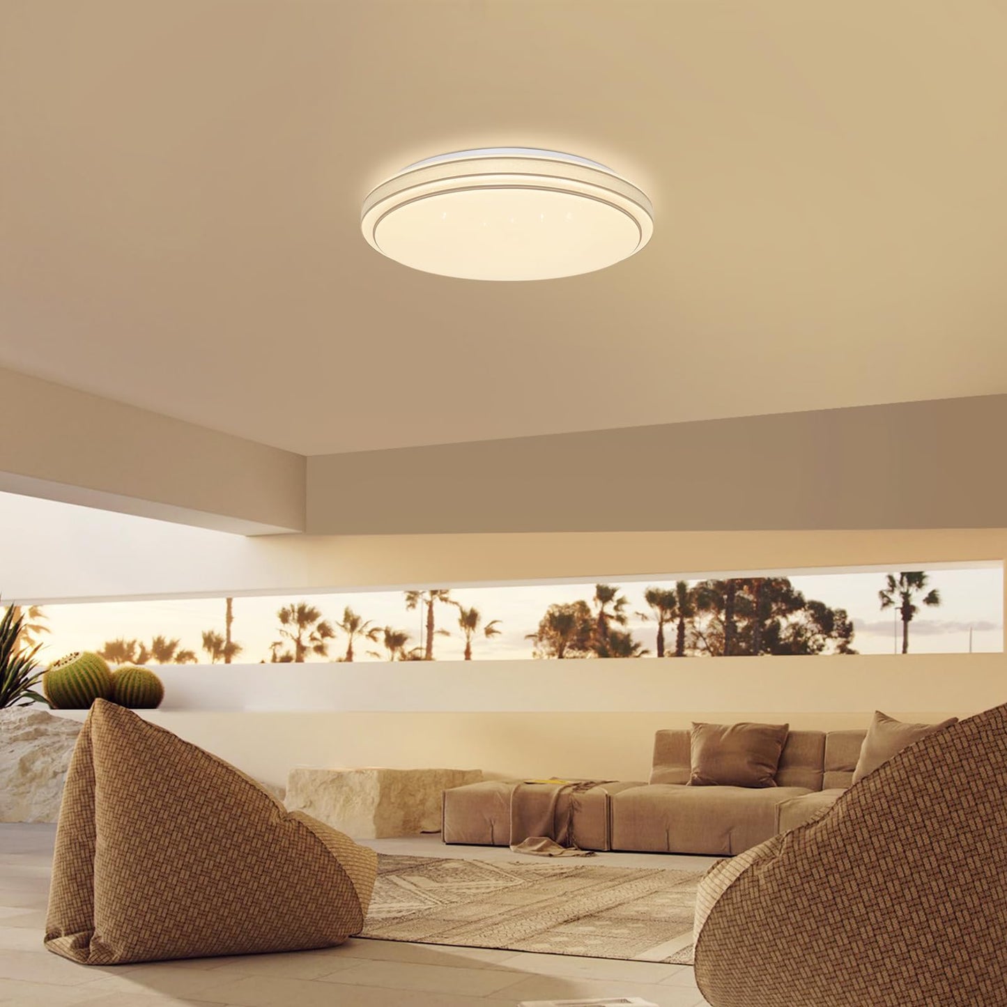 ZMH Deckenlampe LED Deckenleuchte Schlafzimmer - ?27cm Schlafzimmerlampe Sternenhimmel Modern 12W K¨¹chenlampe Warmwei? Flurlampe Rund K¨¹che Deckenbeleuchtung f¨¹r Flur Wohnzimmer Kinderzimmer
