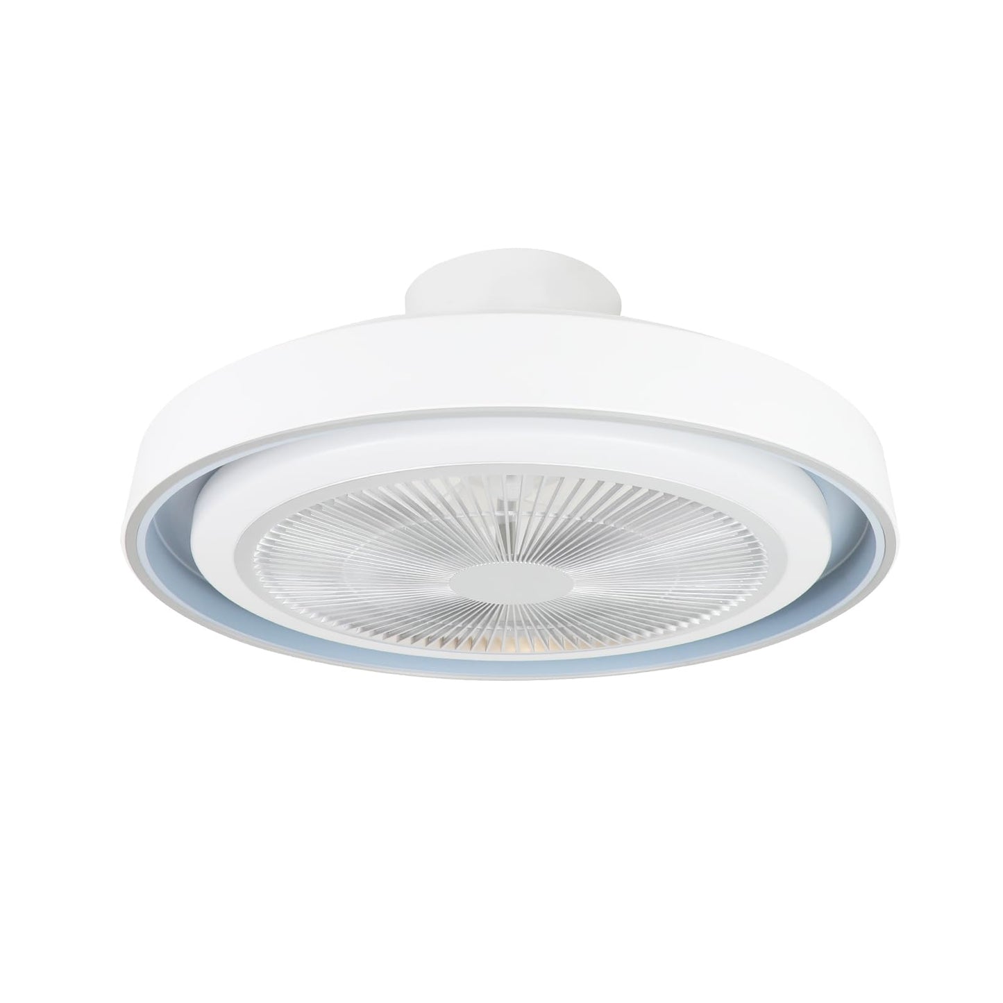 ZMH Deckenventilator mit Beleuchtung und Fernbedienung - Dimmbar LED Deckenleuchte mit Ventilator Lampe Decke Leise Modern Deckenlampe Blau 5 Fl¨¹geln Licht f¨¹r Schlafzimmer Wohnzimmer Esszimmer