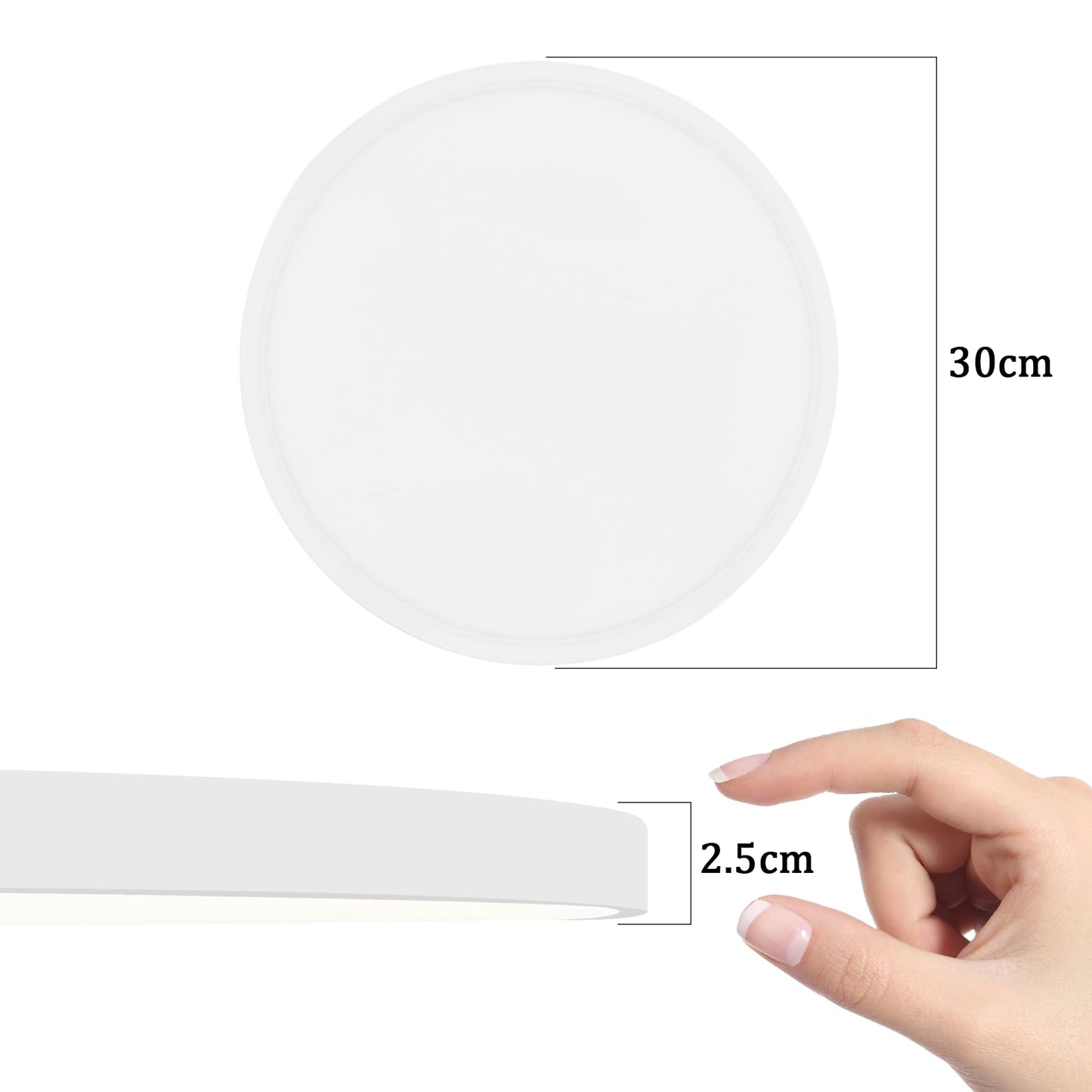ZMH LED Deckenleuchte Dimmbar Deckenlampe Wohnzimmer - Farbwechsel Wohnzimmerlampe Rund 24W Lampe Schlafzimmer Decke mit Fernbedienung Schlafzimmerlampe K¨¹chenlampe IP44 Badezimmer Lampe 2Set