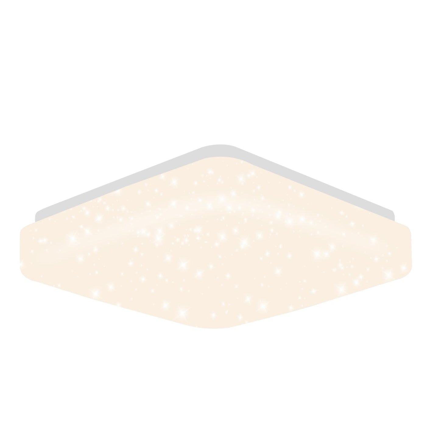 ZMH Deckenlampe LED Deckenleuchte Schlafzimmer - 15W Schlafzimmerlampe Sternenhimmel 21cm K¨¹chenlampe Warmwei? Flurlampe Quadratisch Flur Deckenbeleuchtung Sternendekor f¨¹r K¨¹che Kinderzimmer B¨¹ro