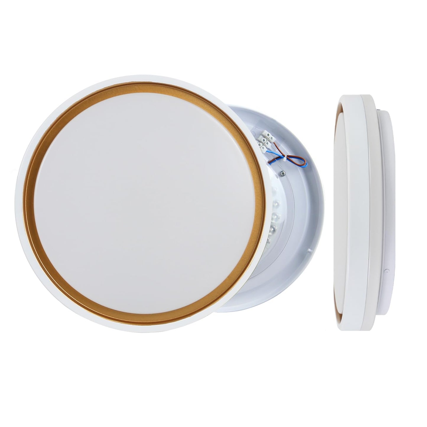 ZMH Deckenlampe LED Deckenleuchte Schlafzimmer - ?30cm Schlafzimmerlampe Dimmbar mit Fernbedienung 18W Modern Rund Wohnzimmerlampe Wei? Gold Deckenbeleuchtung f¨¹r Wohnzimmer K¨¹che Flur Esszimmer