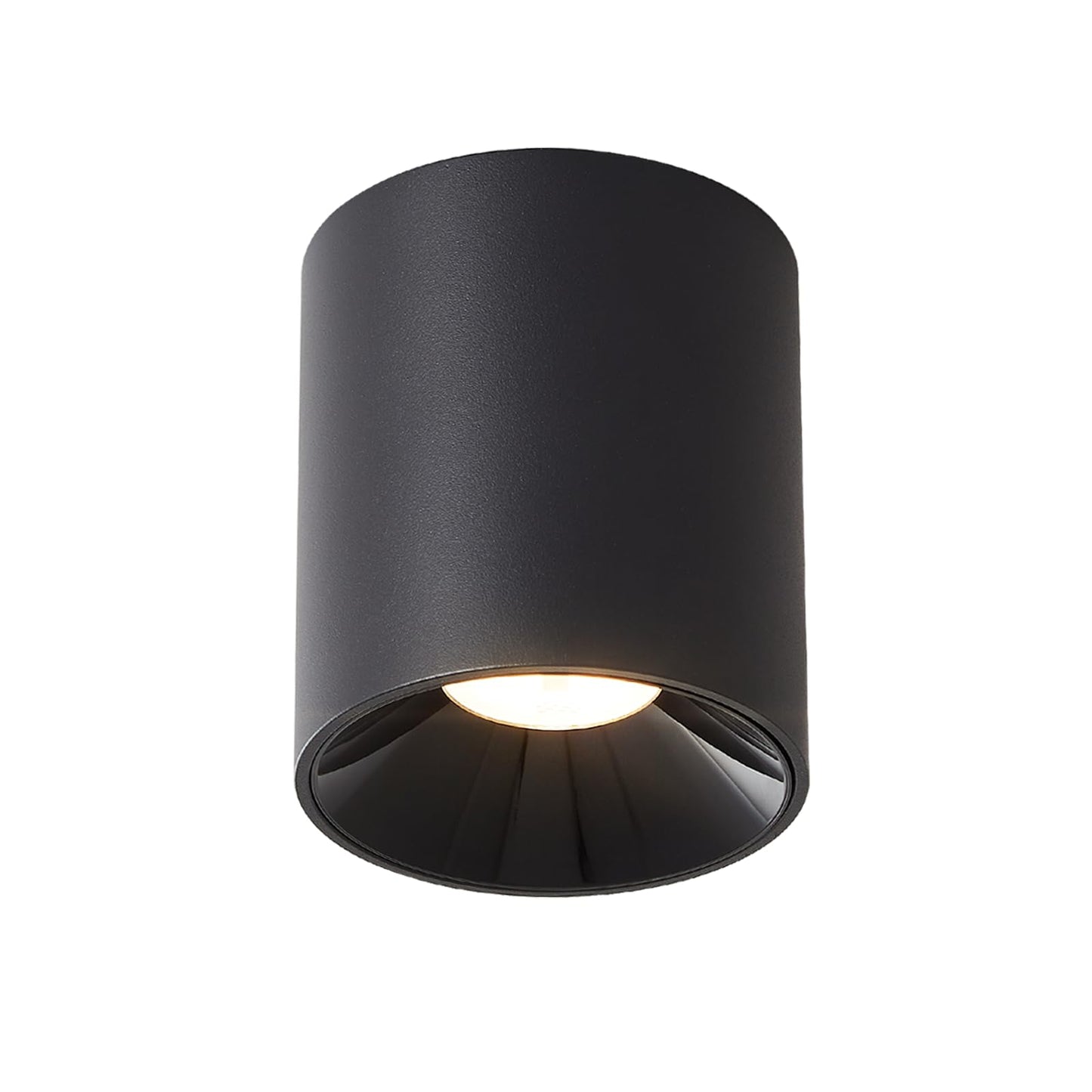 ZMH 4ER Aufbauspot Schwarz LED Deckenspots: Aufbaustrahler Rund Deckenleuchte Aufputz 7W 3000K Spot Deckenlampe Aufbau aus Aluminium Flurlampe Aufbauleuchte f¨¹r Wohnzimmer Schlafzimmer