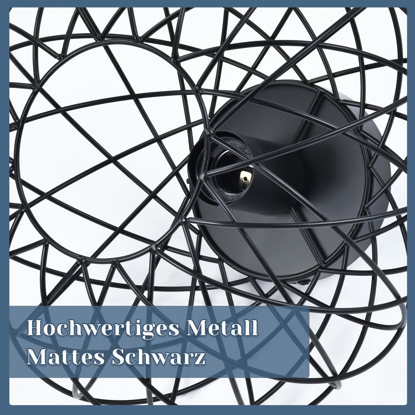 ZMH Deckenleuchte Schwarz Flurlampe Metall - Deckenlampe E27 Retro Runde Vintage Lampenschirm Industrial f¨¹r Gang Korride Wohnzimmer Schlafzimmer K¨¹che (Ohne Leuchtmittel Max.40W) 30CM