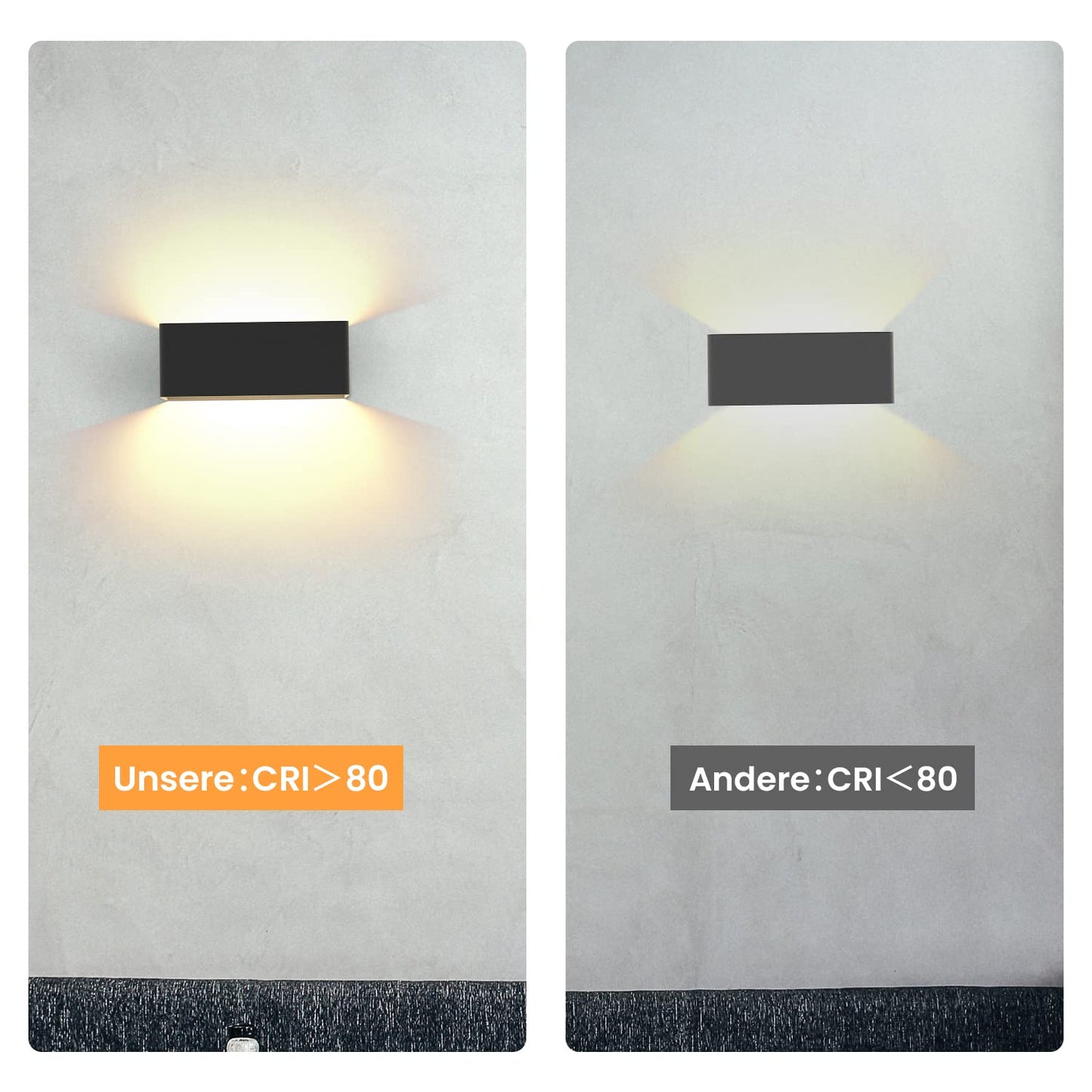 ZMH LED Wandleuchte Innen Wandlampe - 5W Wandbeleuchtung Schwarz Wandstrahler Up Down Flurlampe Wand Treppenlampe Einstellbarer Strahl 3000K Warmwei? f¨¹r Schlafzimmer Treppenhaus Flur Wohnzimmer