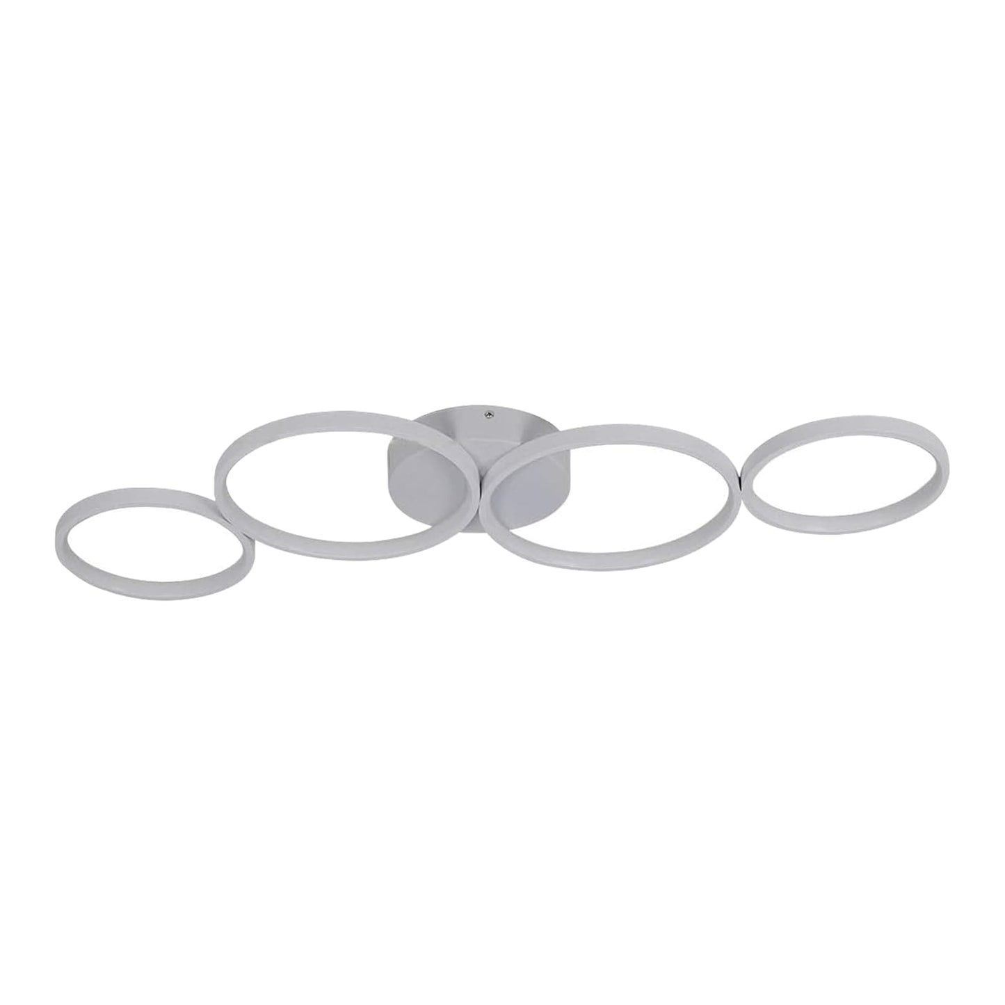 ZMH LED Deckenlampe Dimmbar Deckenleuchte: 4 Flammig Modern Wohnzimmerlampe 55W Ring Rund Wei? Schlafzimmerlampe mit Fernbedienung 88cm Design B¨¹rolampe f¨¹r Schlafzimmer Wohnzimmer B¨¹ro K¨¹che