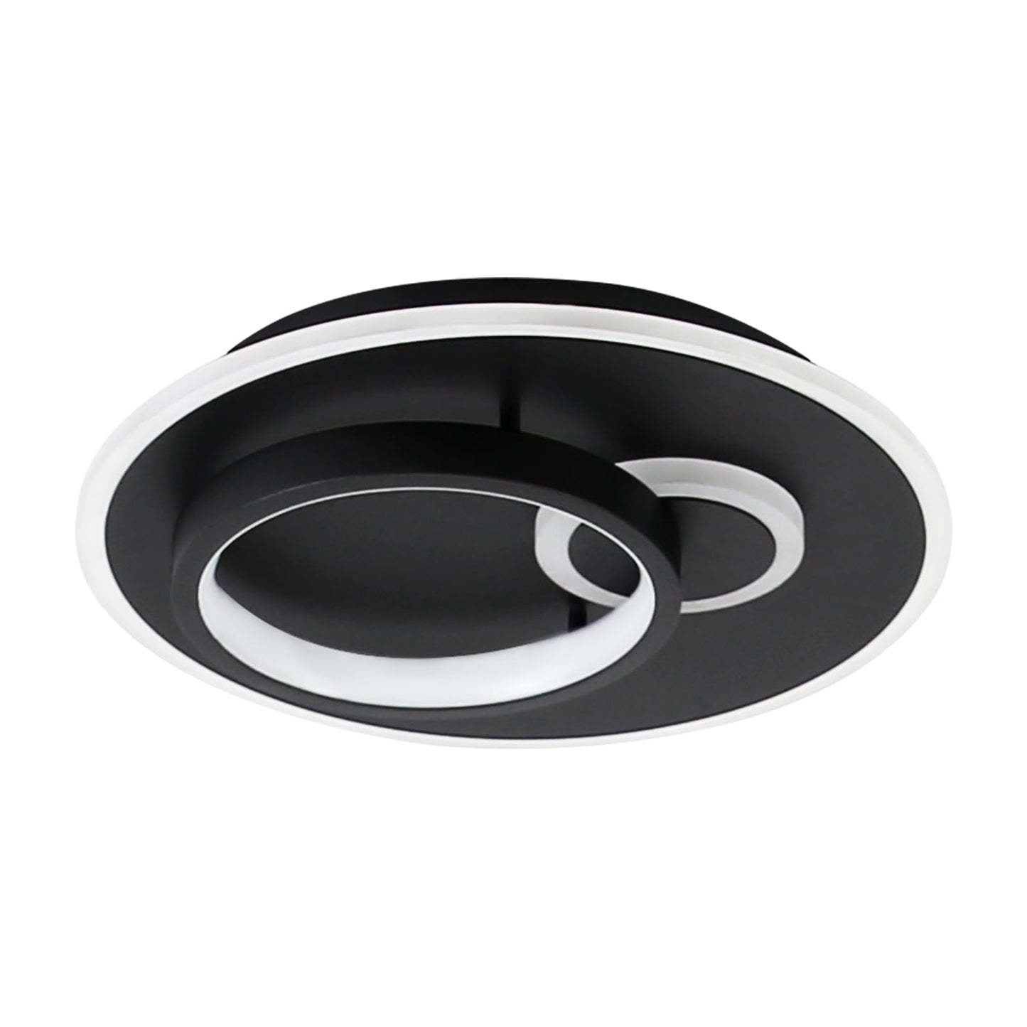 ZMH Led Deckenlampe Wohnzimmer Deckenleuchte Flur - Schwarz 33W Dimmbar Wohnzimmerlampe Modern Schlafzimmerlampe Rund Design Flurlampe mit Fernbedienung Deckenbeleuchtung f¨¹r K¨¹che Esszimmer B¨¹ro
