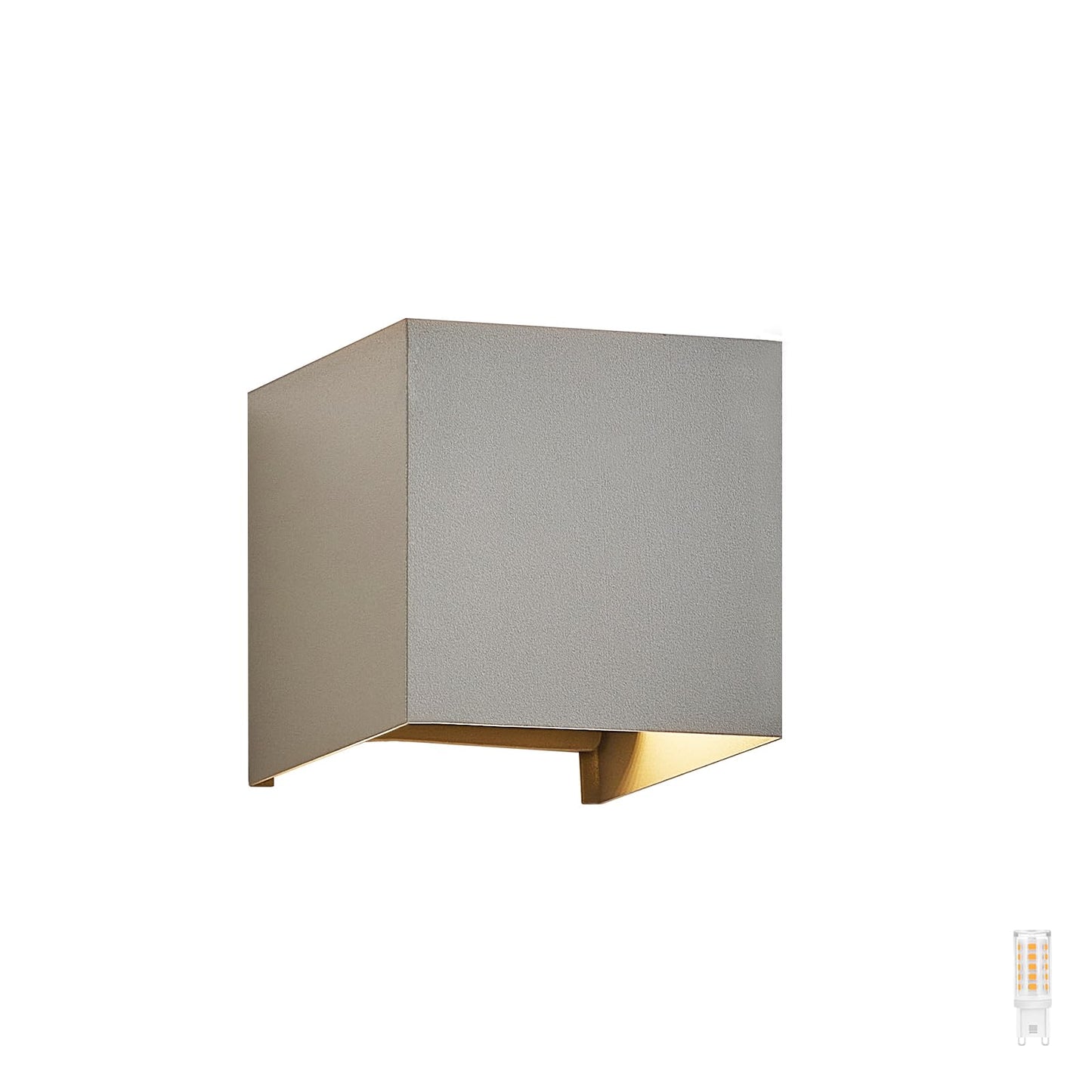 ZMH LED Wandleuchte Innen Wandlampe - Wandbeleuchtung Aussen Aussenlampe Grau Au?enlampe Up Down Au?enbeleuchtung IP65 Au?enwandleuchte 3000K Warmwei? f¨¹r Hauswand Treppenhaus Garten Flur