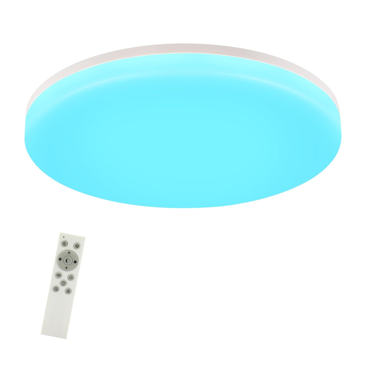 ZMH Deckenlampe LED Deckenleuchte Schlafzimmer - ?28CM Schlafzimmerlampe Dimmbar mit Fernbedienung 24W K¨¹chenlampe RGB Farbwechsel Deckenbeleuchtung Badlampe Flach Flurlampe IP54 f¨¹r K¨¹che Flur Bad