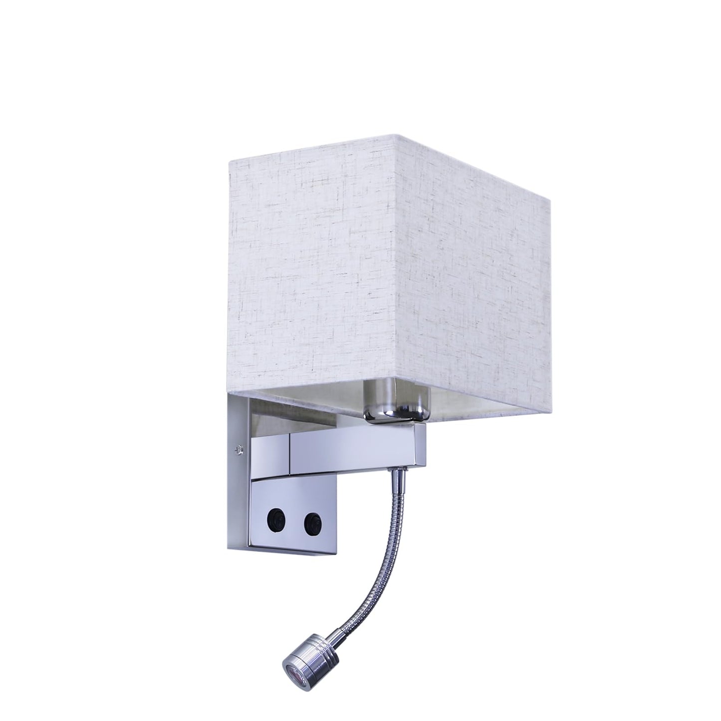 ZMH Wandleuchte Innen Wandlampe Schlafzimmer - Leselampe Bett E27 Bettlampe Wohnzimmer Modern Schlafzimmerlampe Stoffschirm Schwenkbar Nachttischlampe Wand f¨¹r Flur Hotel (ohne Leuchtmittel)