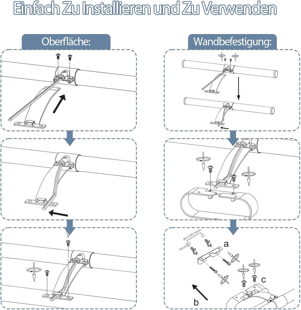 ZMH Spiegelleuchte Bad Led Wandlampe - Badezimmer Lampe 6W Neutralweiß