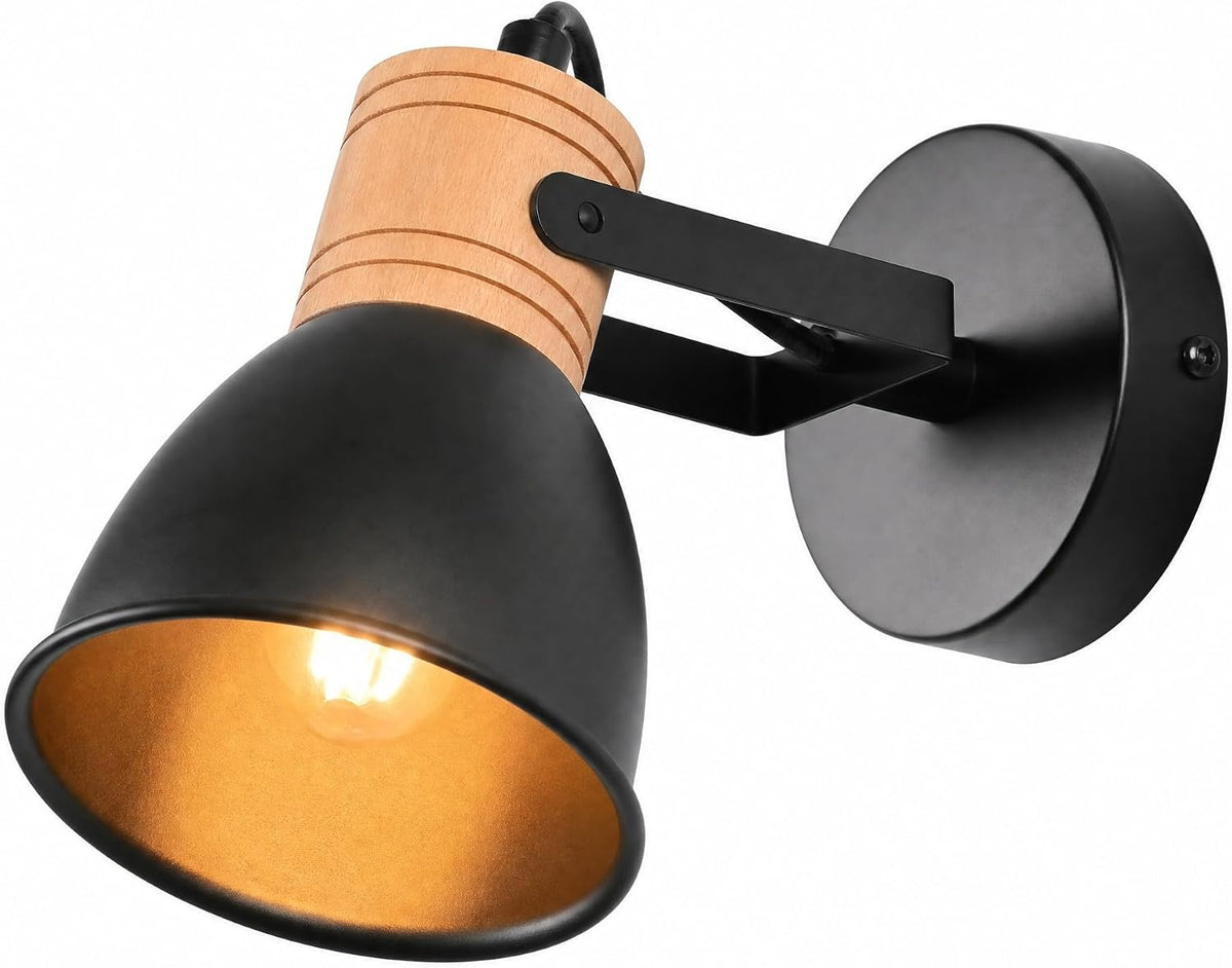 ZMH Deckenstrahler 1-4 Flammig Schwarz Deckenlampe Vintage Wohnzimmerlampe