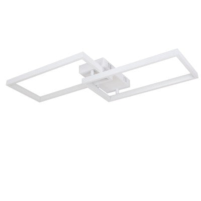 ZMH Deckenlampe LED Deckenleuchte Dimmbar mit Fernbedienung 40W Schlafzimmer Wei? Wohnzimmerlampe aus Metall Modern Design Schlafzimmerlampe